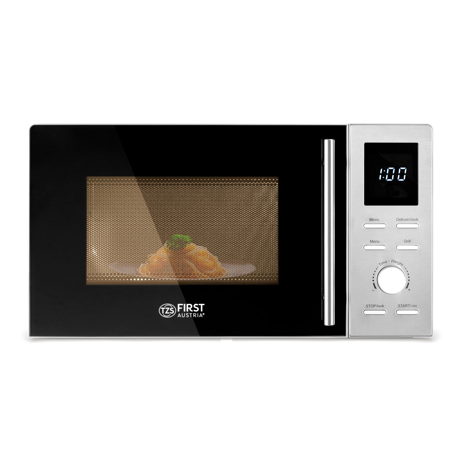 Microwave 20 L, with Grill Function, Stainless Steel