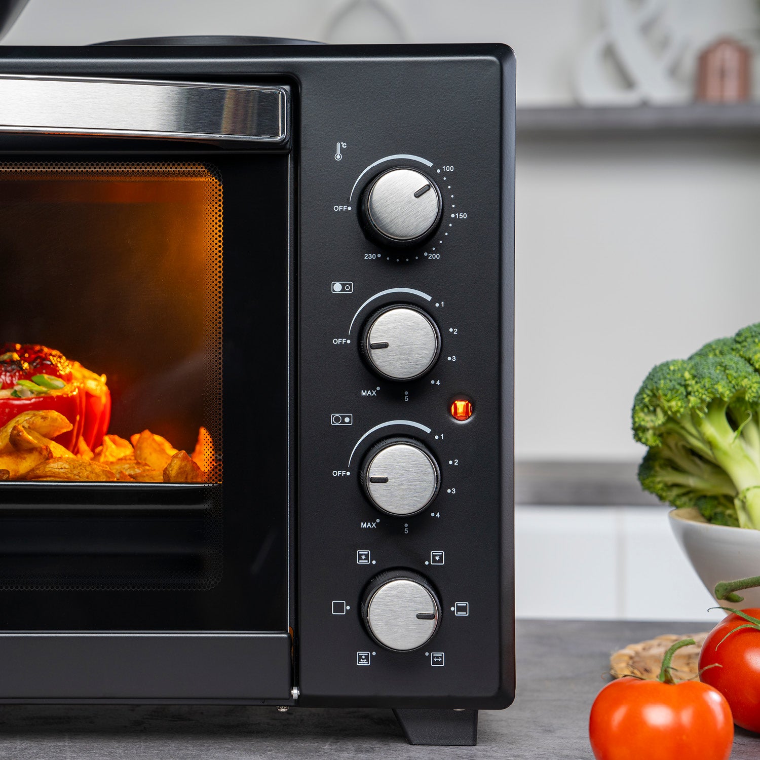 Mini-Backofen 45L, mit Kochplatten, Umluft