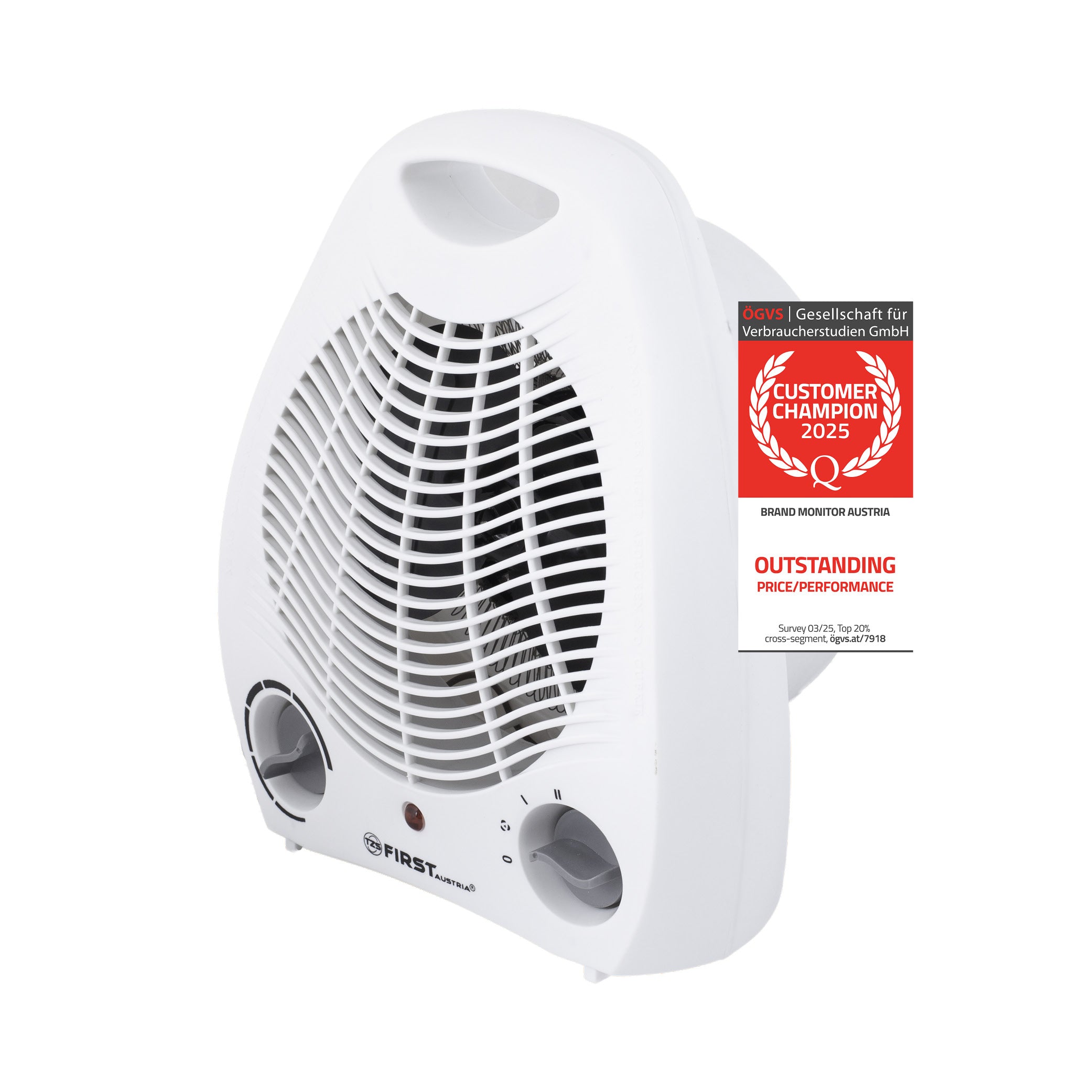 Heizlüfter 2000 W, 2 Heizstufen, Thermostat