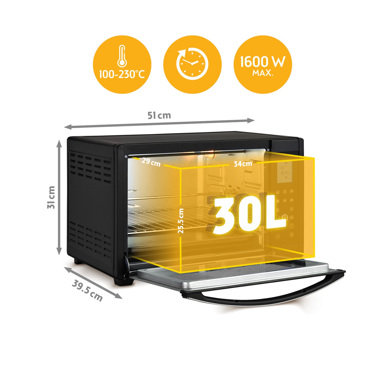 Mini Forno 30L, Multifunzionale, Capiente