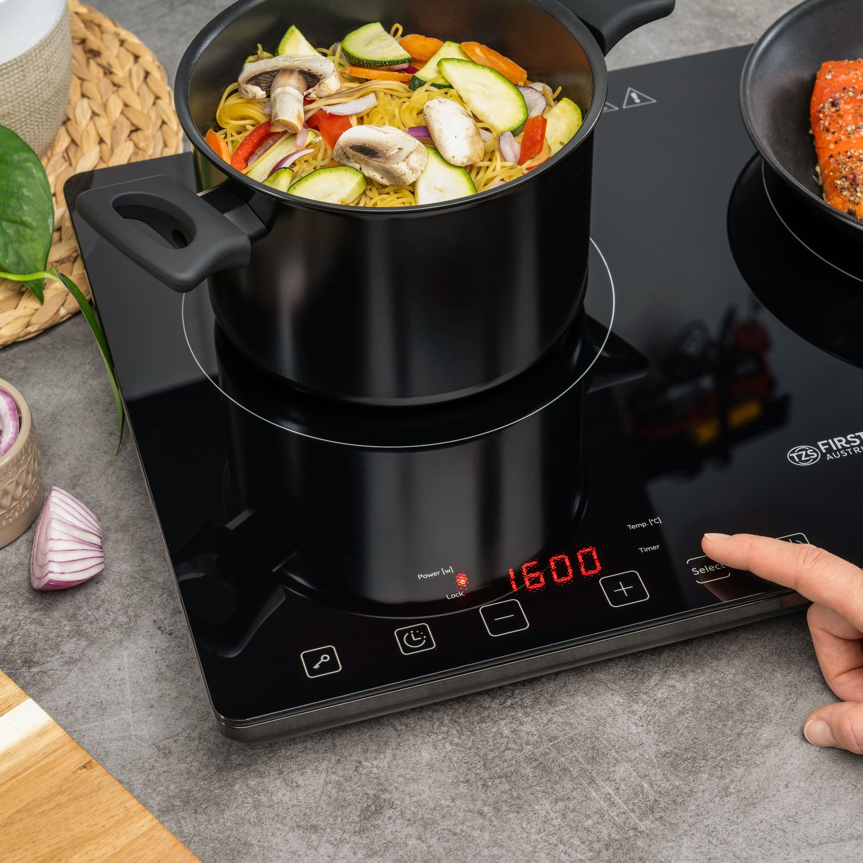 Double Induction Hotplate 3400 W, Touch Control, with Timer