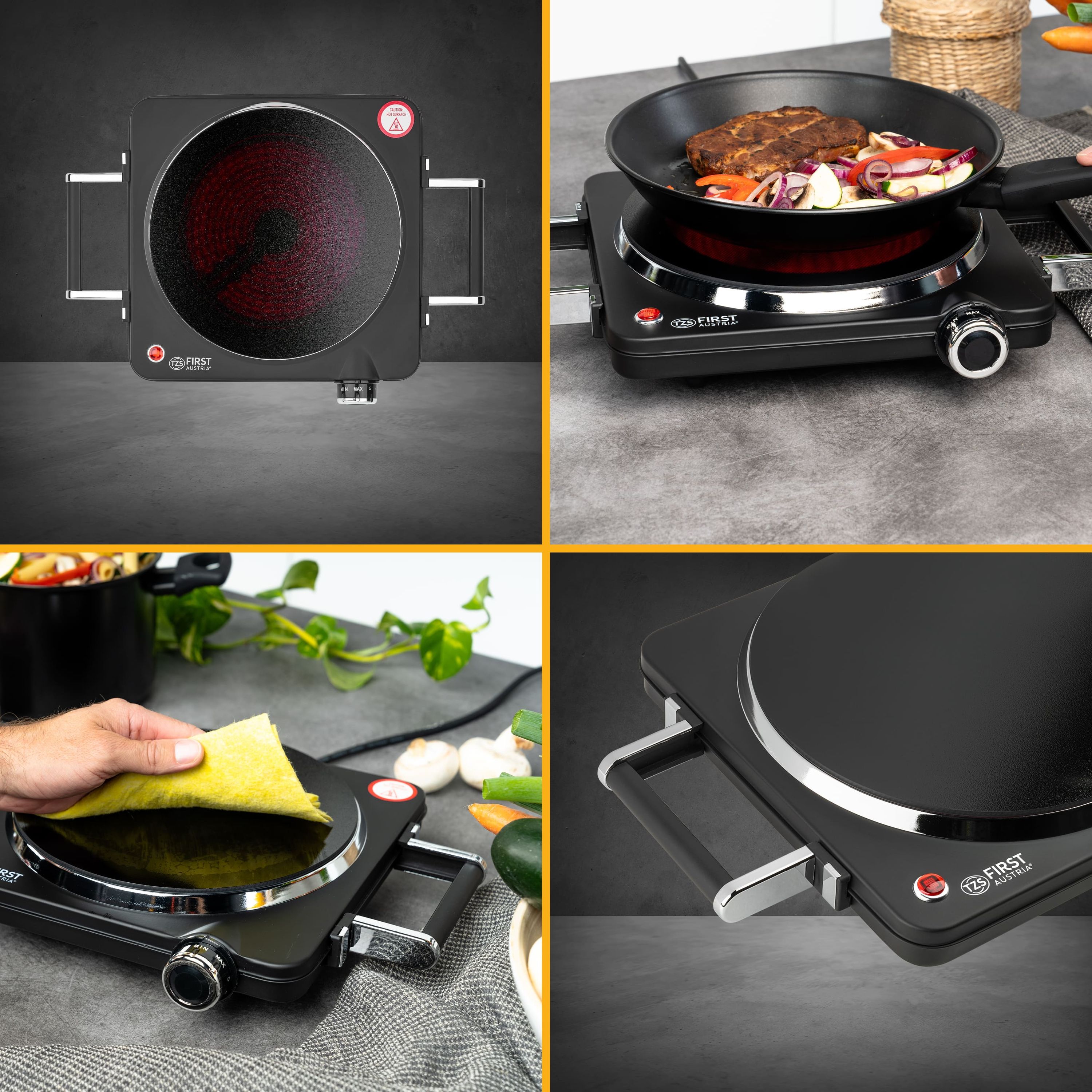 Infrared Single Hotplate 1500 W, Glass Ceramic, 22 cm