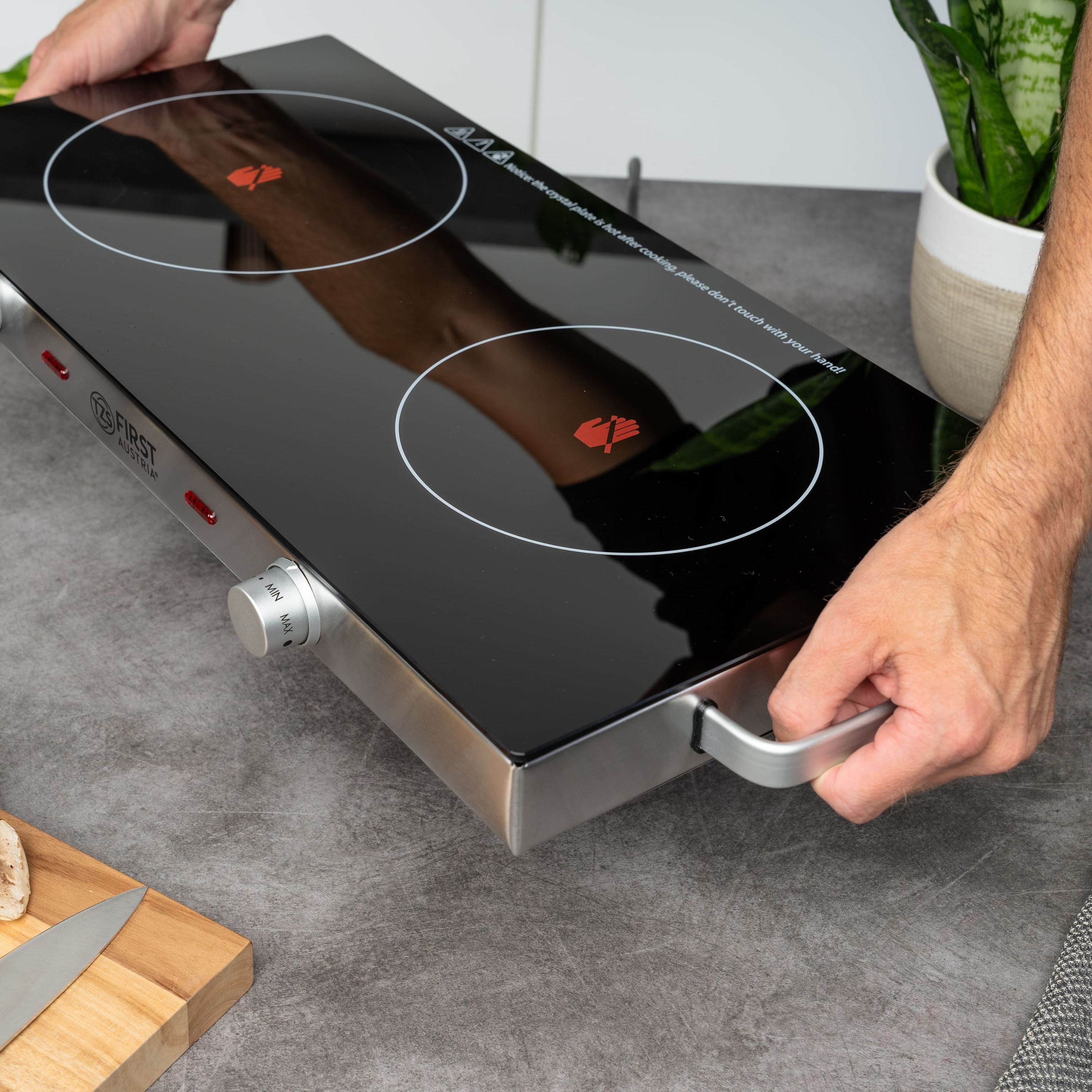 Double Infrared Hotplate 2800 W, Glass Ceramic, 20/16.5 cm