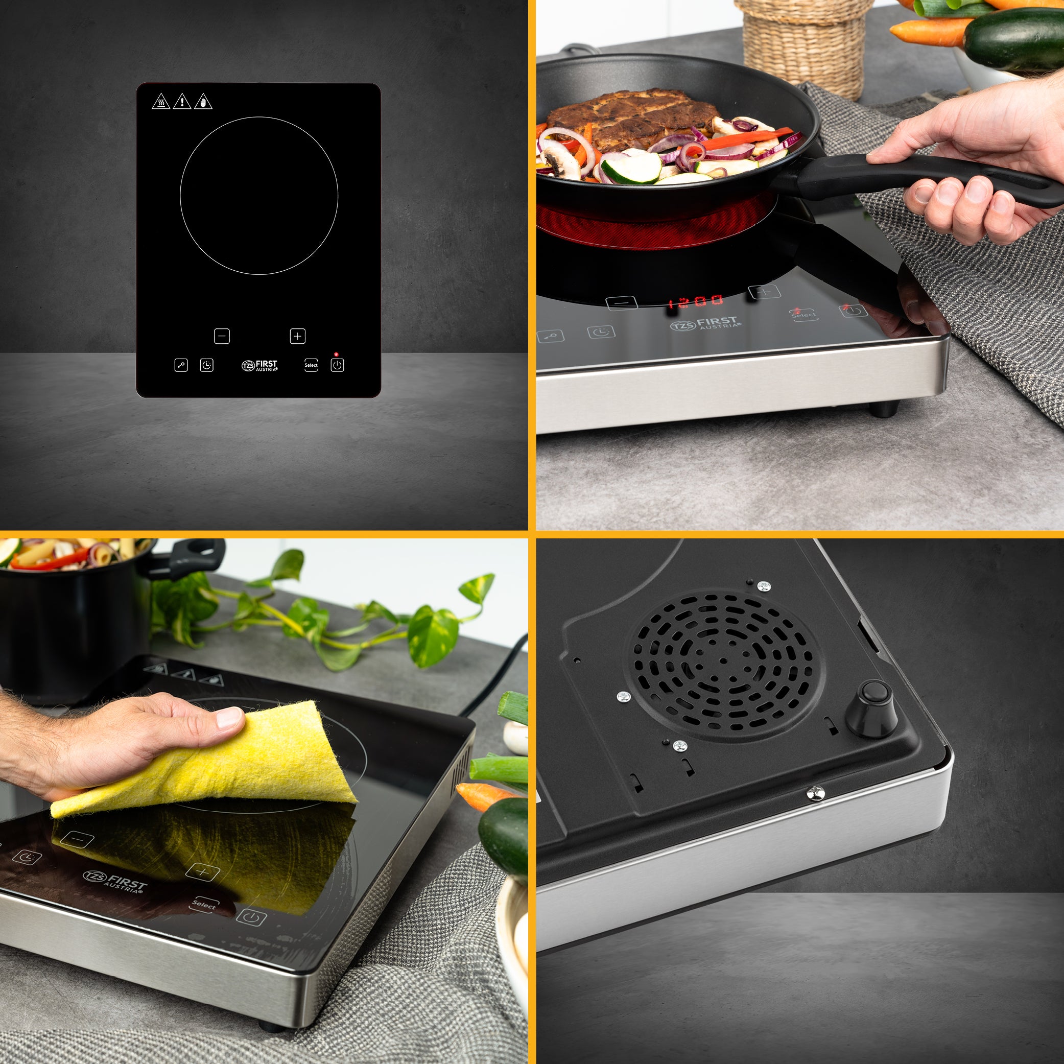 Infrared Single Hotplate 2000 W, Touch Display, Timer