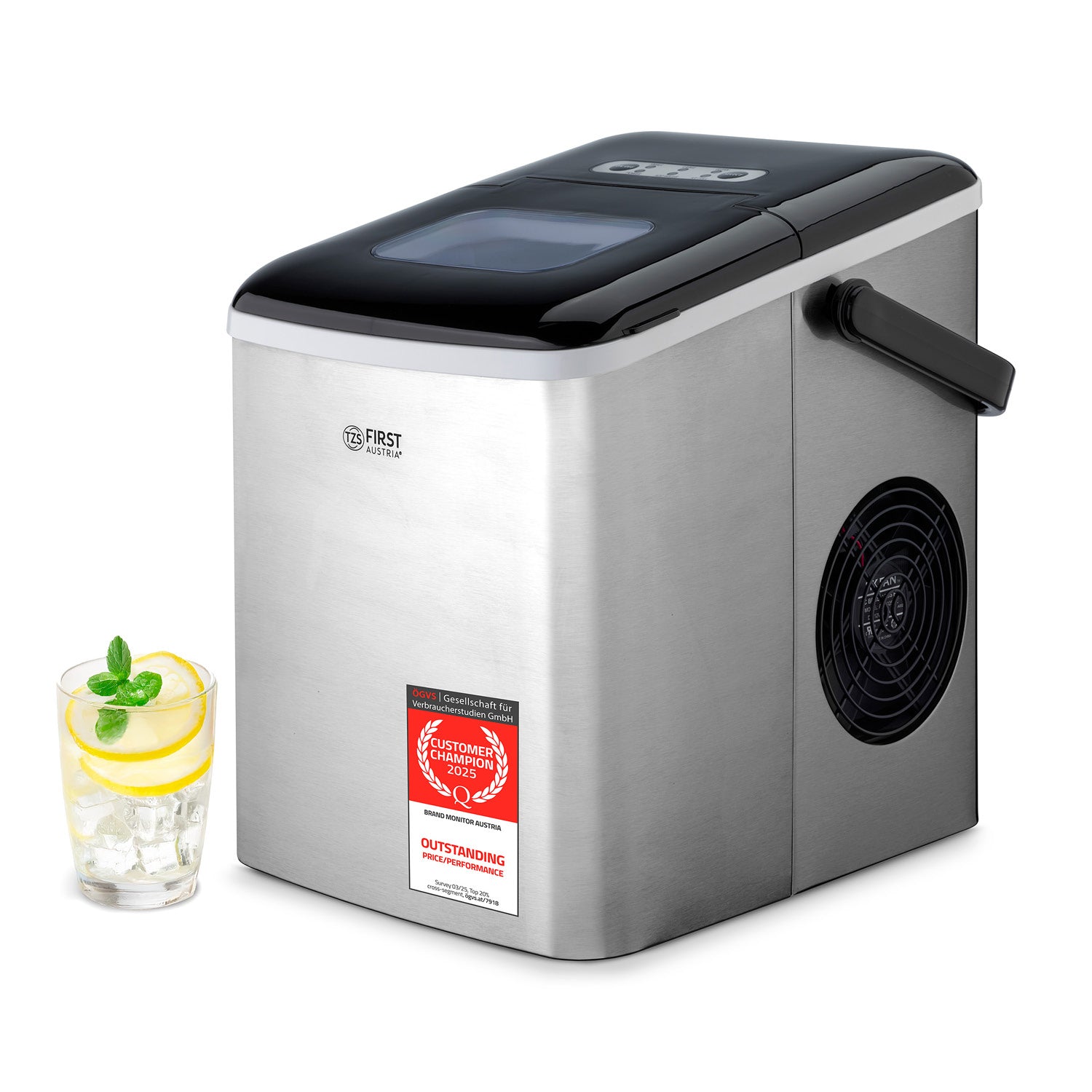 Ice Cube Maker 1.8 L, Stainless Steel, 12 kg/24h