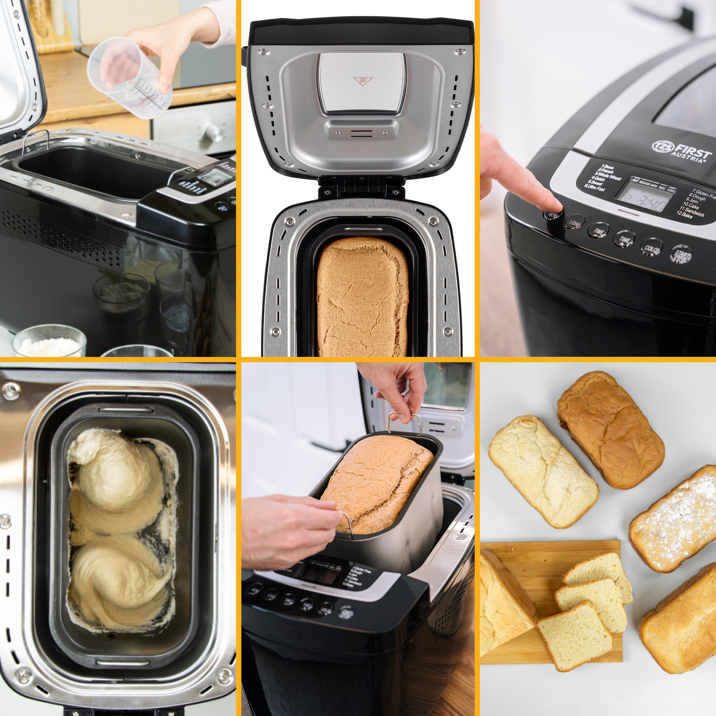 Bread Maker 900g, 13 Programs, Non-Stick Coating