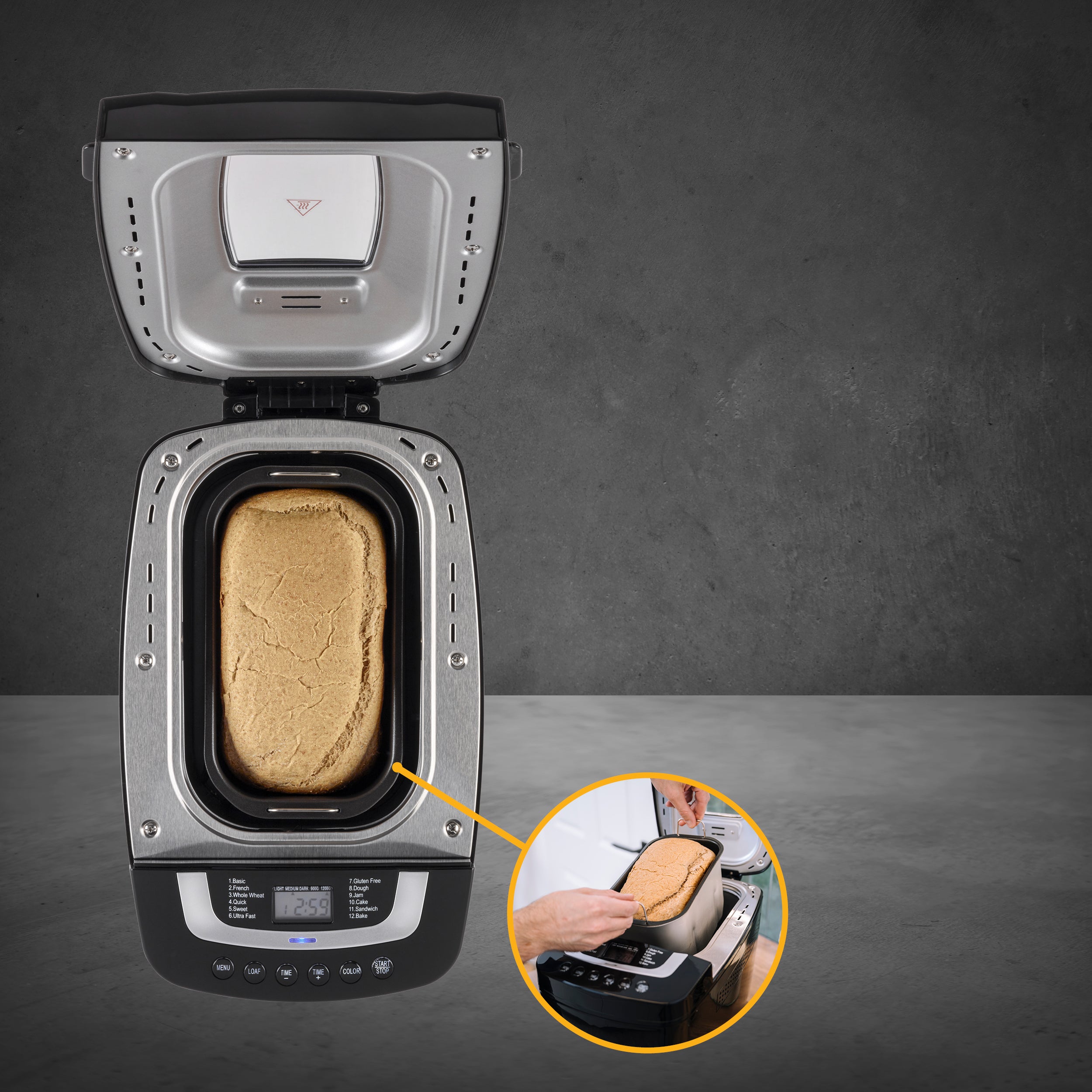 Bread Maker 900g, 13 Programs, Non-Stick Coating