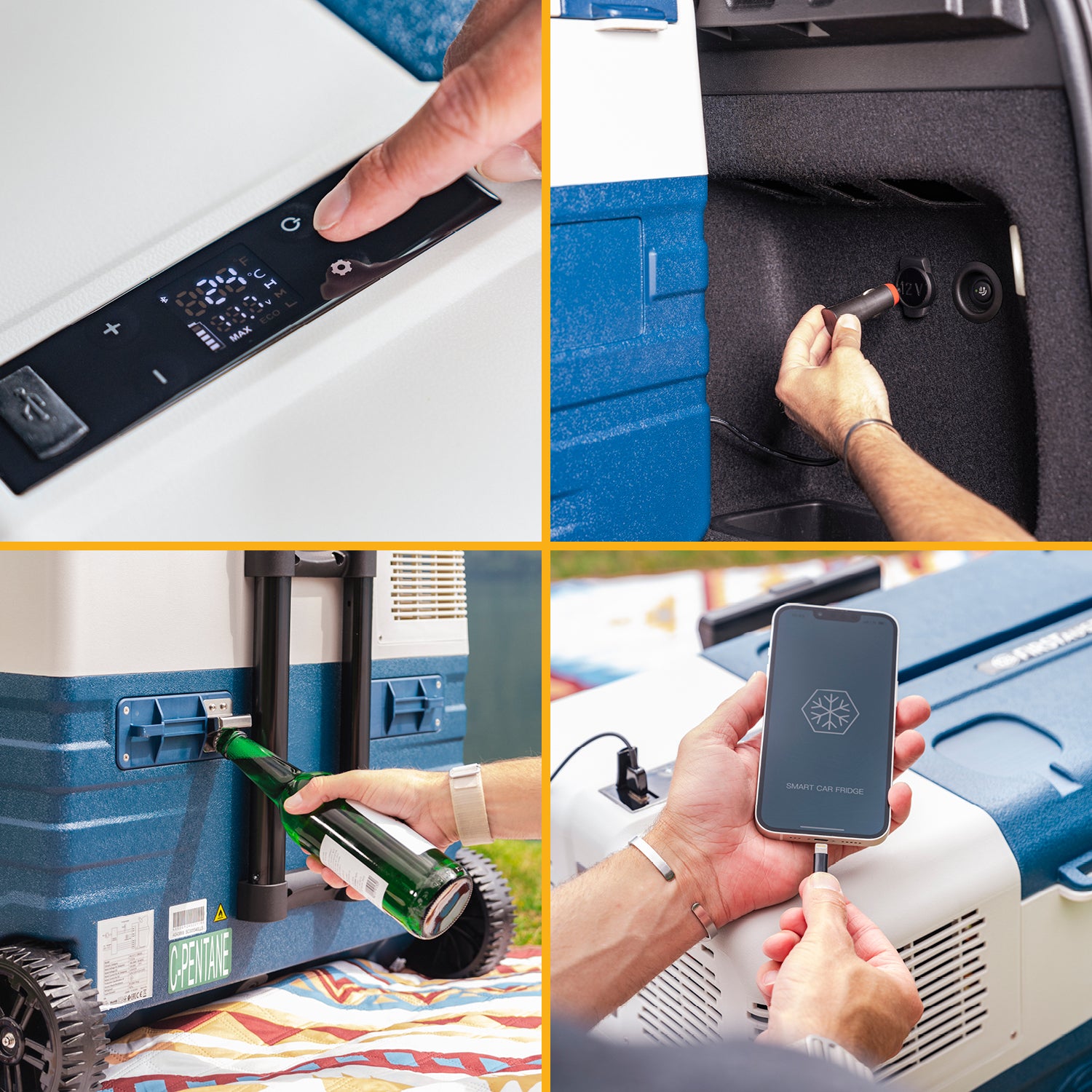 Kompressor-Kühlbox 43L, mit App-Steuerung, Trolley-Funktion