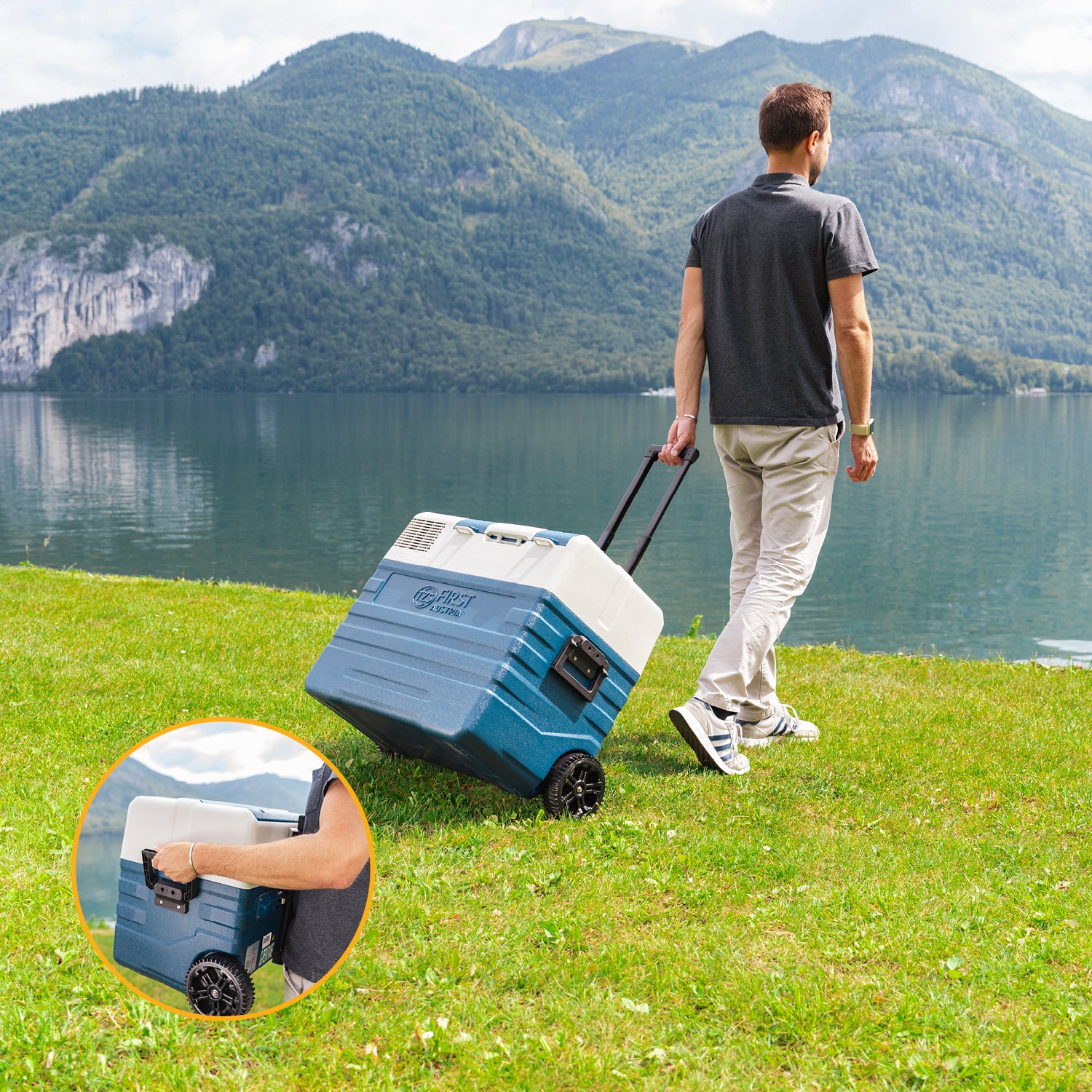 Kompressor-Kühlbox 43L, mit App-Steuerung, Trolley-Funktion