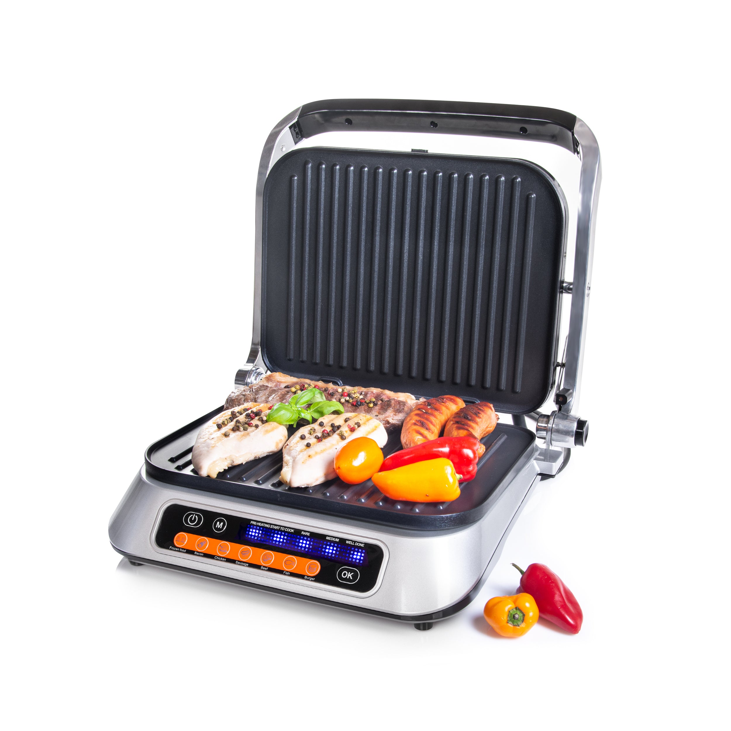 Contact Grill Digital, Table Grill, 2100 W, Non-Stick Coated Plates