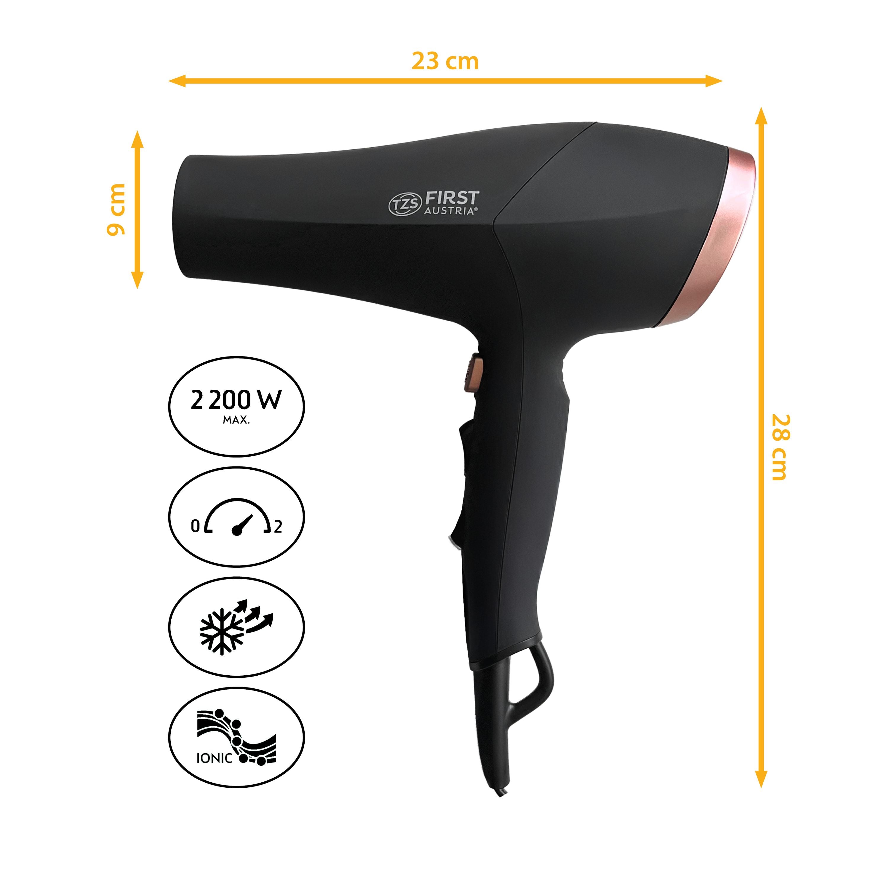 Haartrockner bis 2200 W, Ionen-Technologie, mit Diffusor