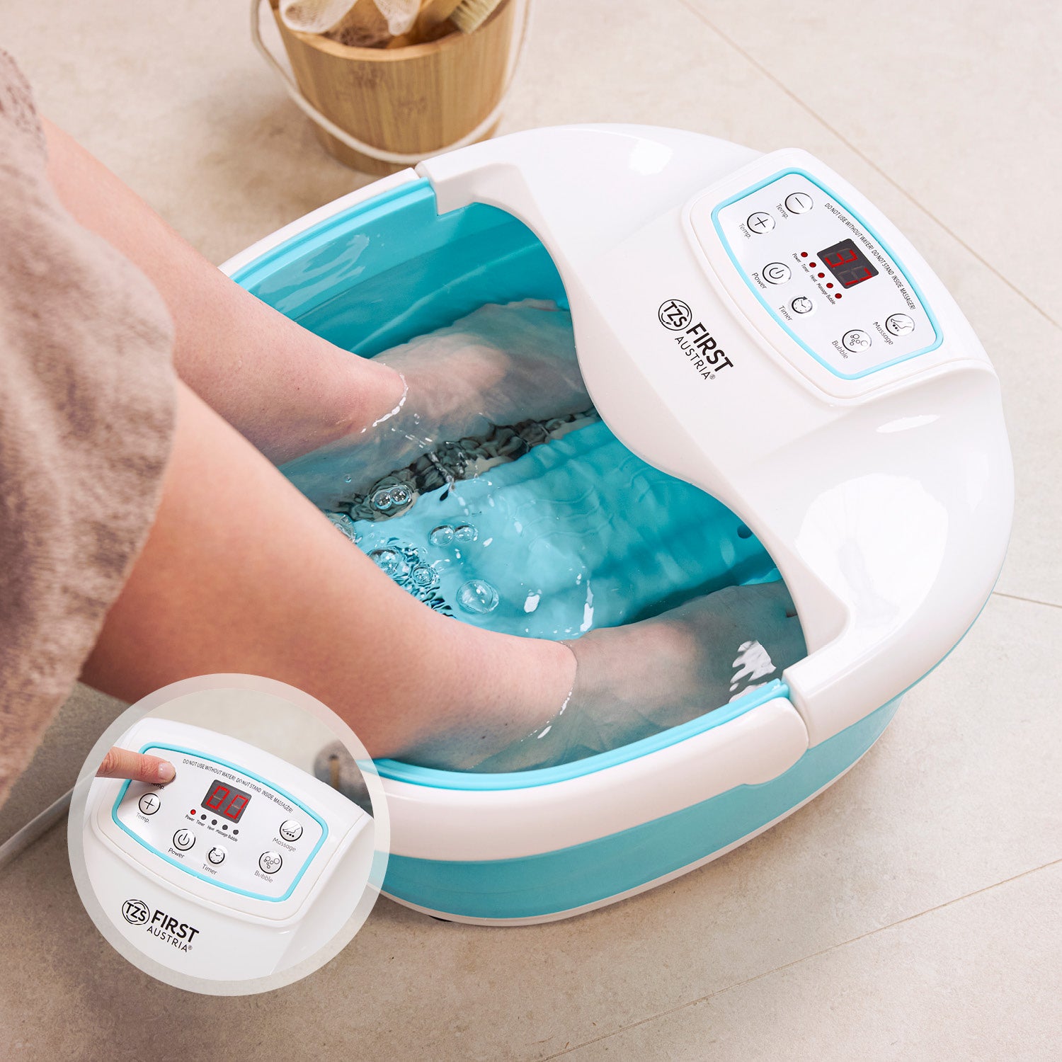 Profi-Fußsprudelbad, Vibrationsmassage, Luftblasenfunktion