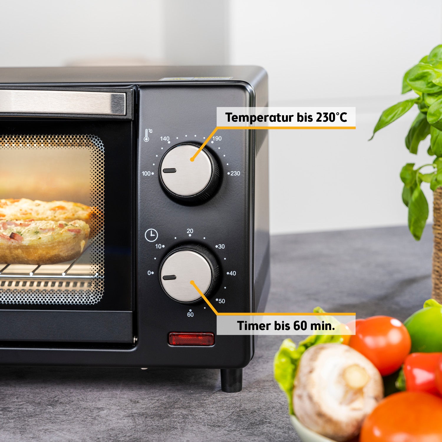 Mini-Backofen 10L, energieeffizient, kompakt