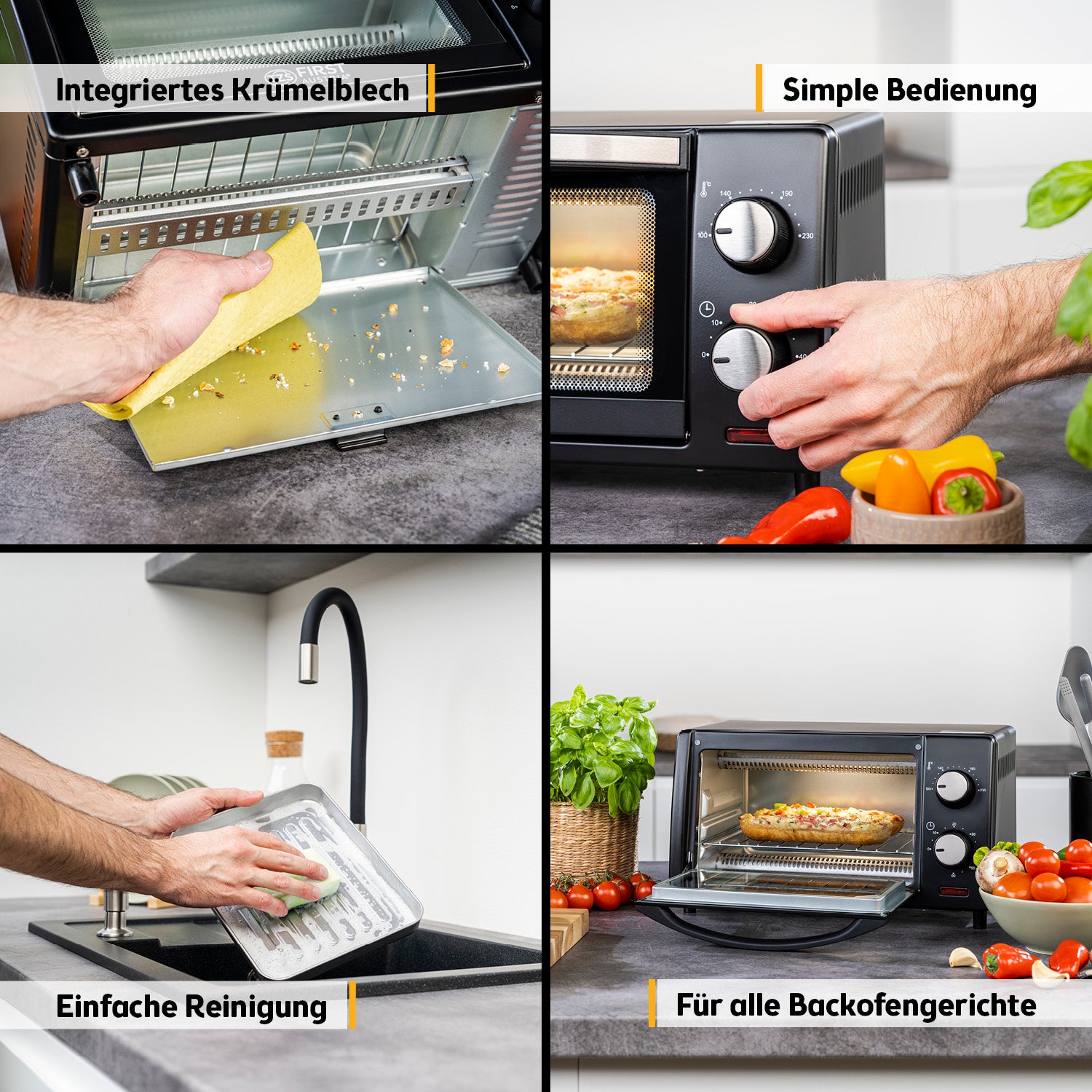 Mini-Backofen 10L, energieeffizient, kompakt