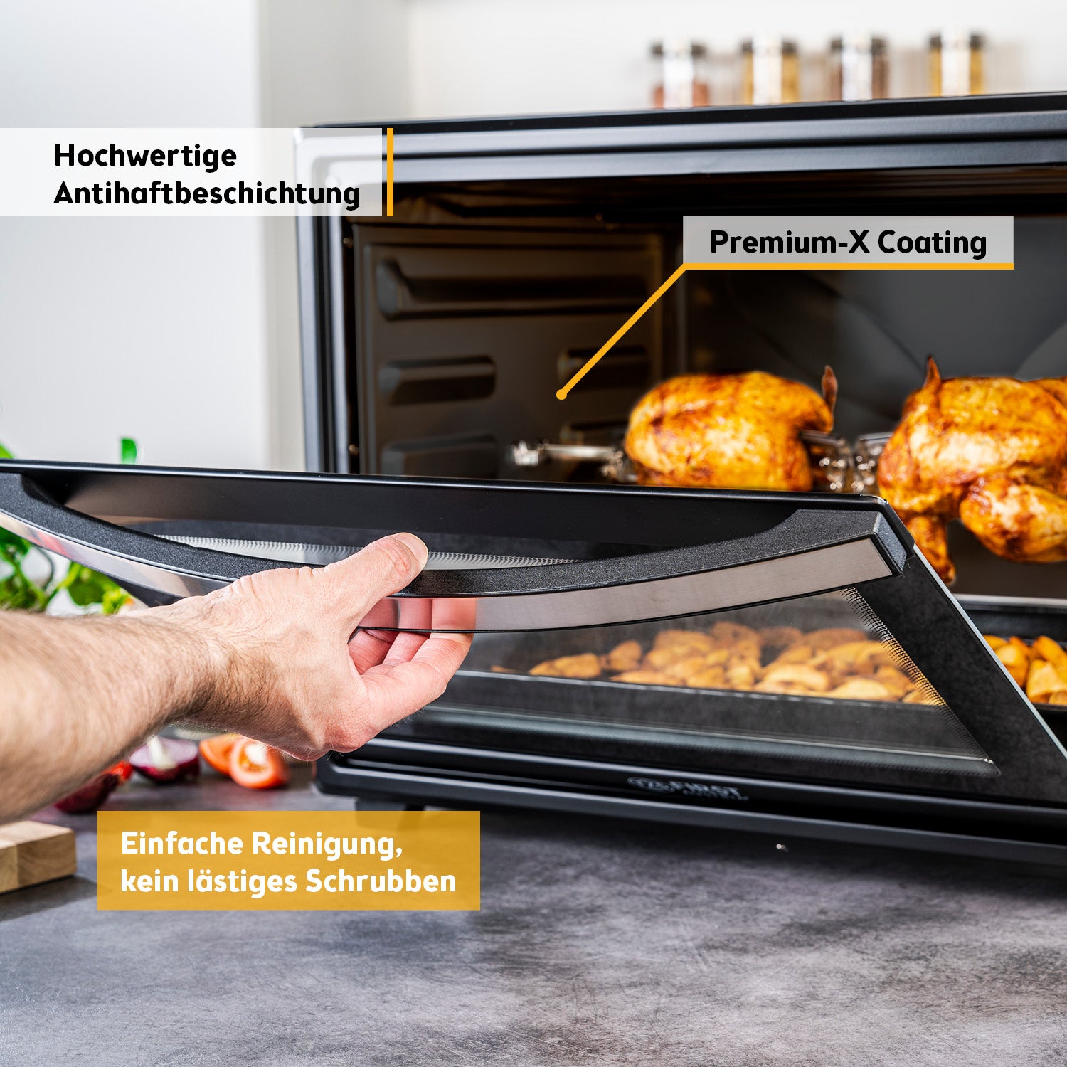 Mini Oven 60 L, with Convection, Rotisserie Spit