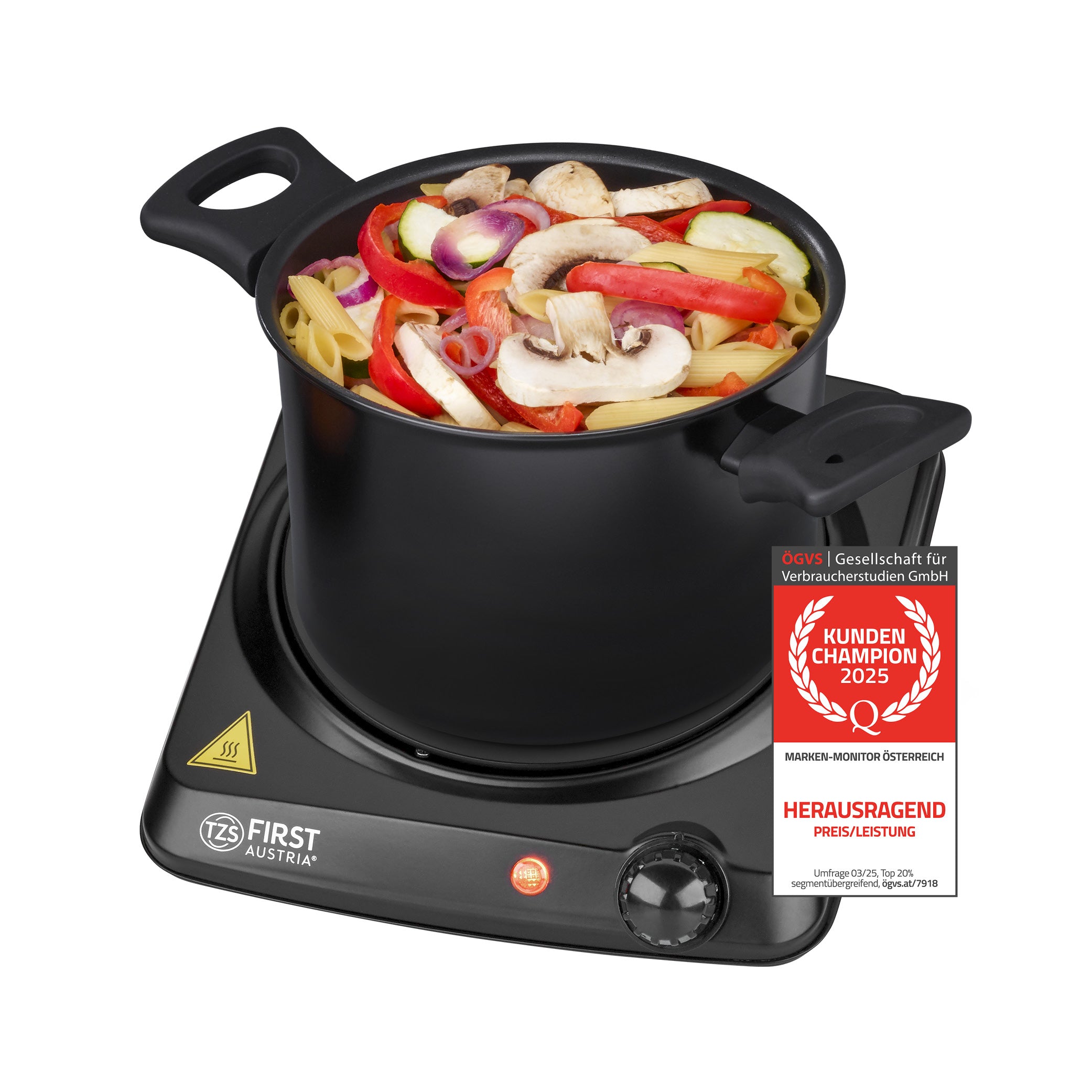 Infrared Hotplate 1200 W, Glass Ceramic, Stepless Thermostat