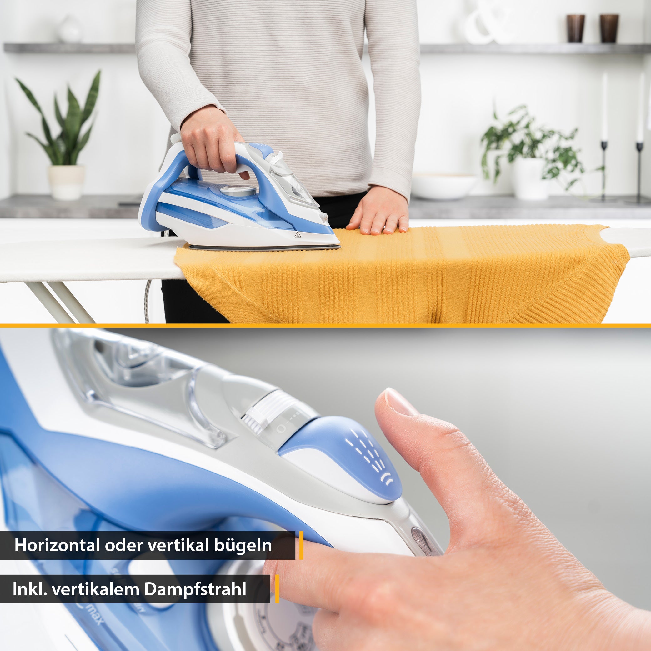 Steam Iron 450 ml, 2600 W, Ceramic Soleplate