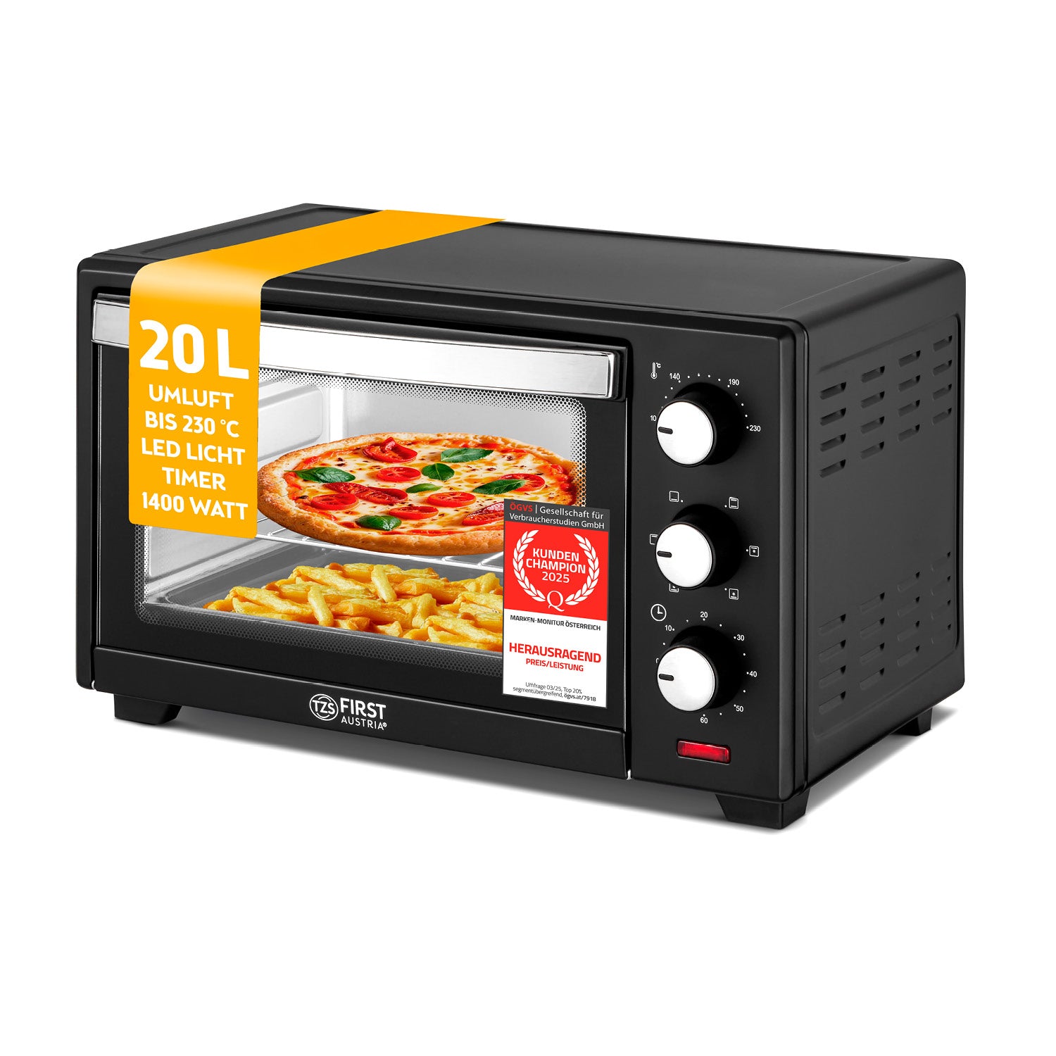 Mini Oven 20 L, with Convection, Space-Saving