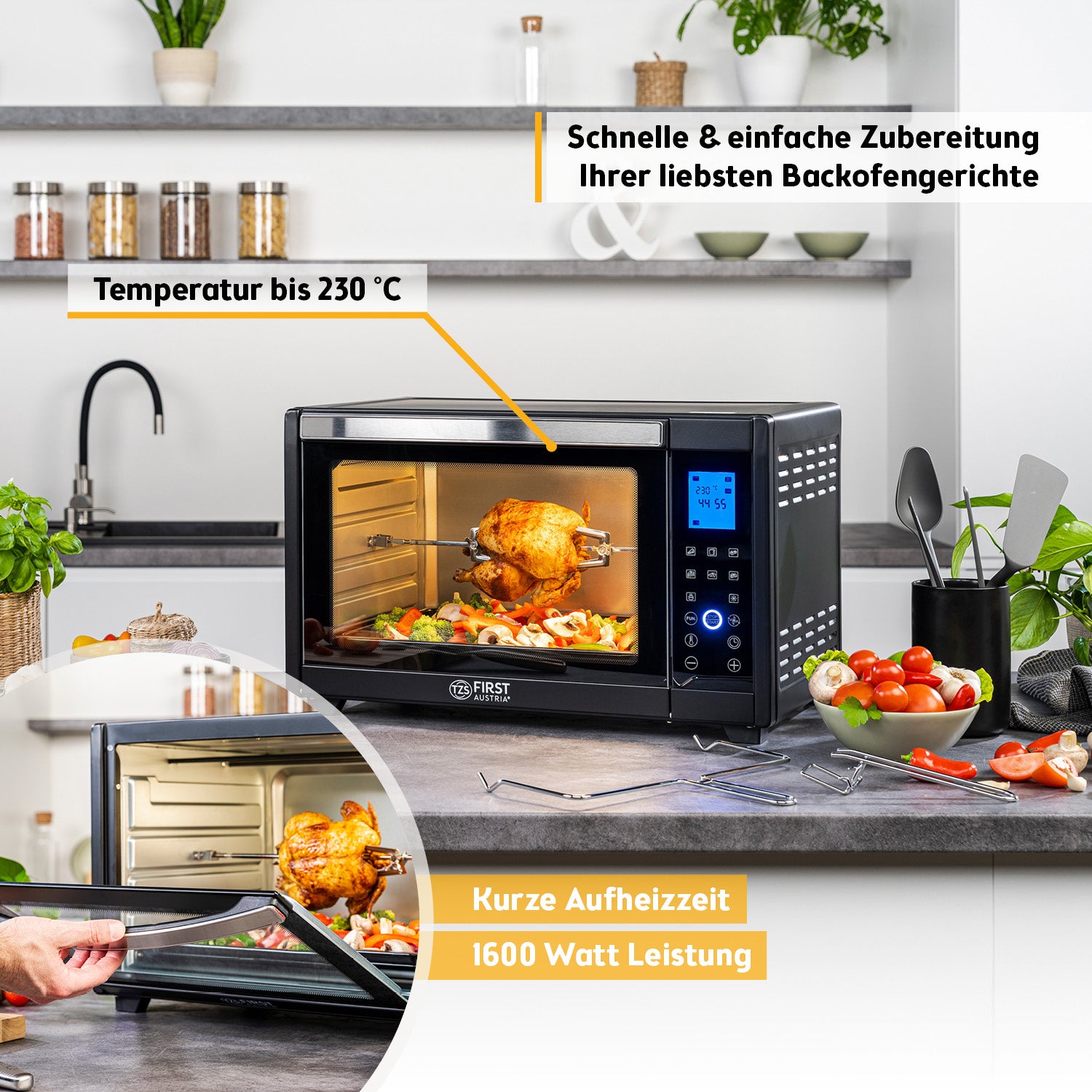 Mini Oven 30 L, Multifunctional, Spacious