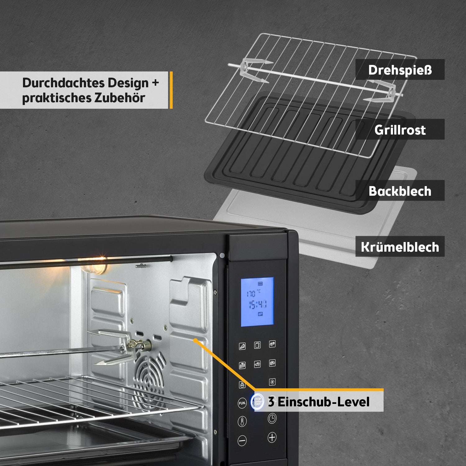 Mini Oven 30 L, Multifunctional, Spacious