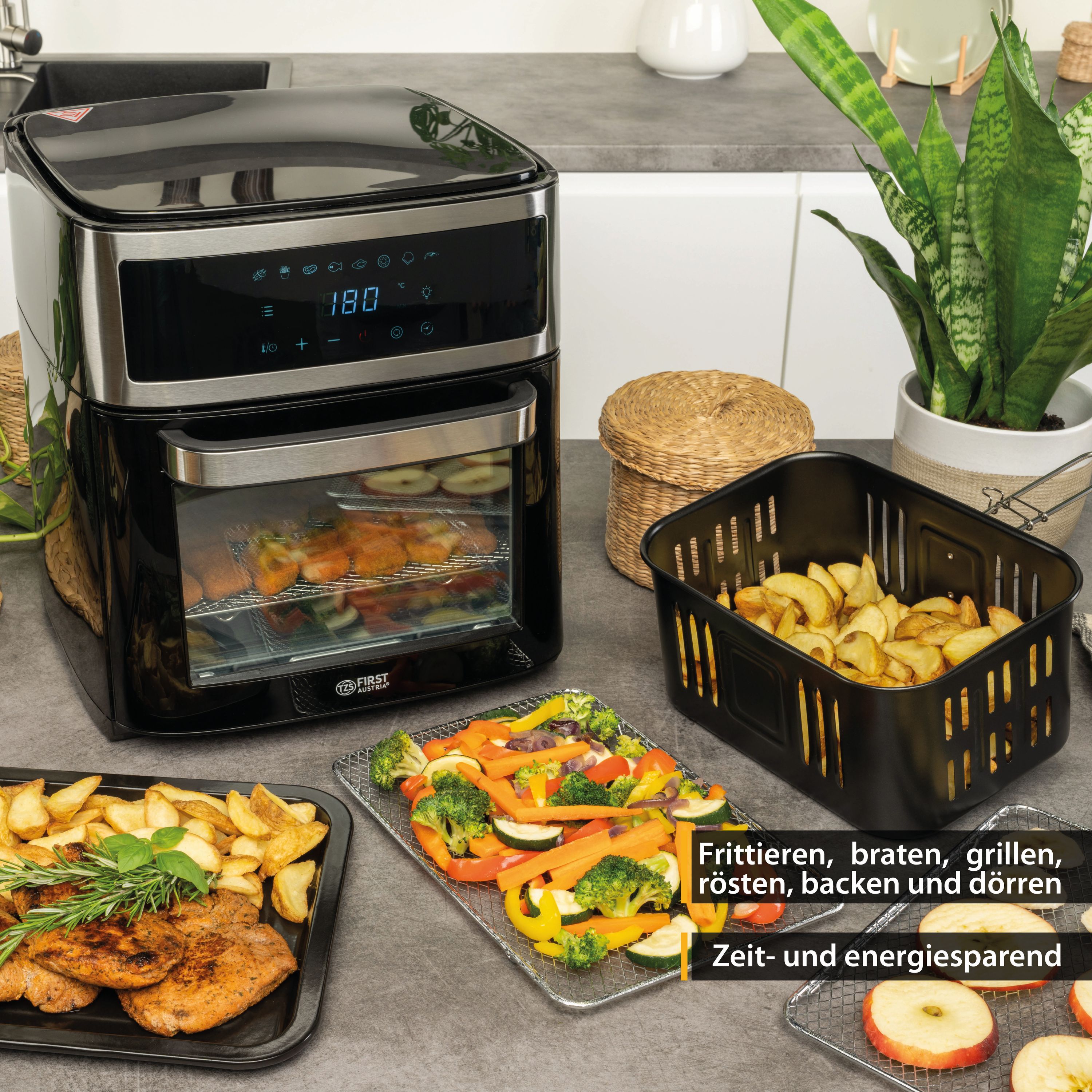 Air Fryer Oven 13 L, 8 Programs, with Rotisserie Spit