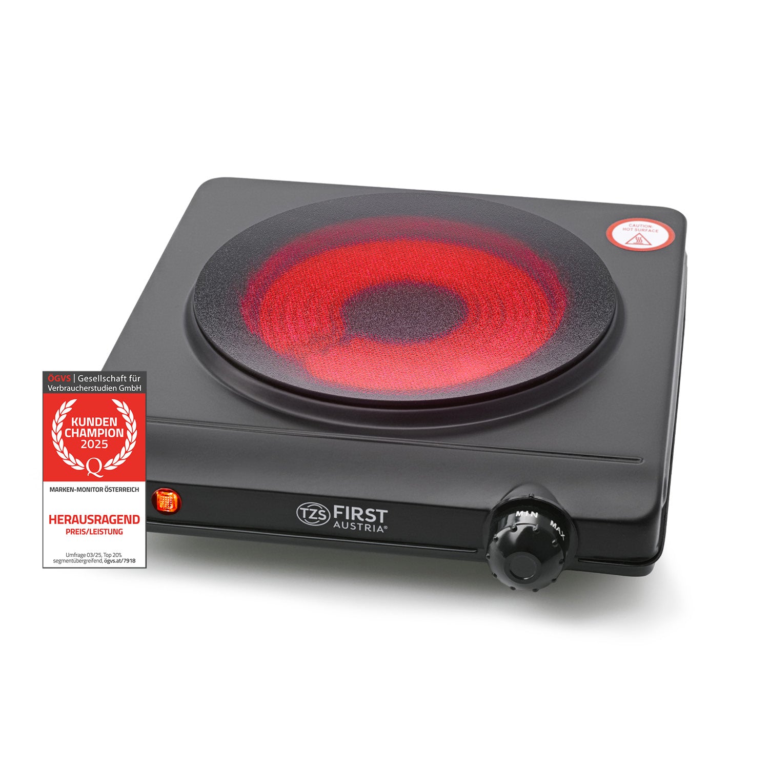 Infrared Hotplate 1250 W, Glass Ceramic, Stepless Temperature