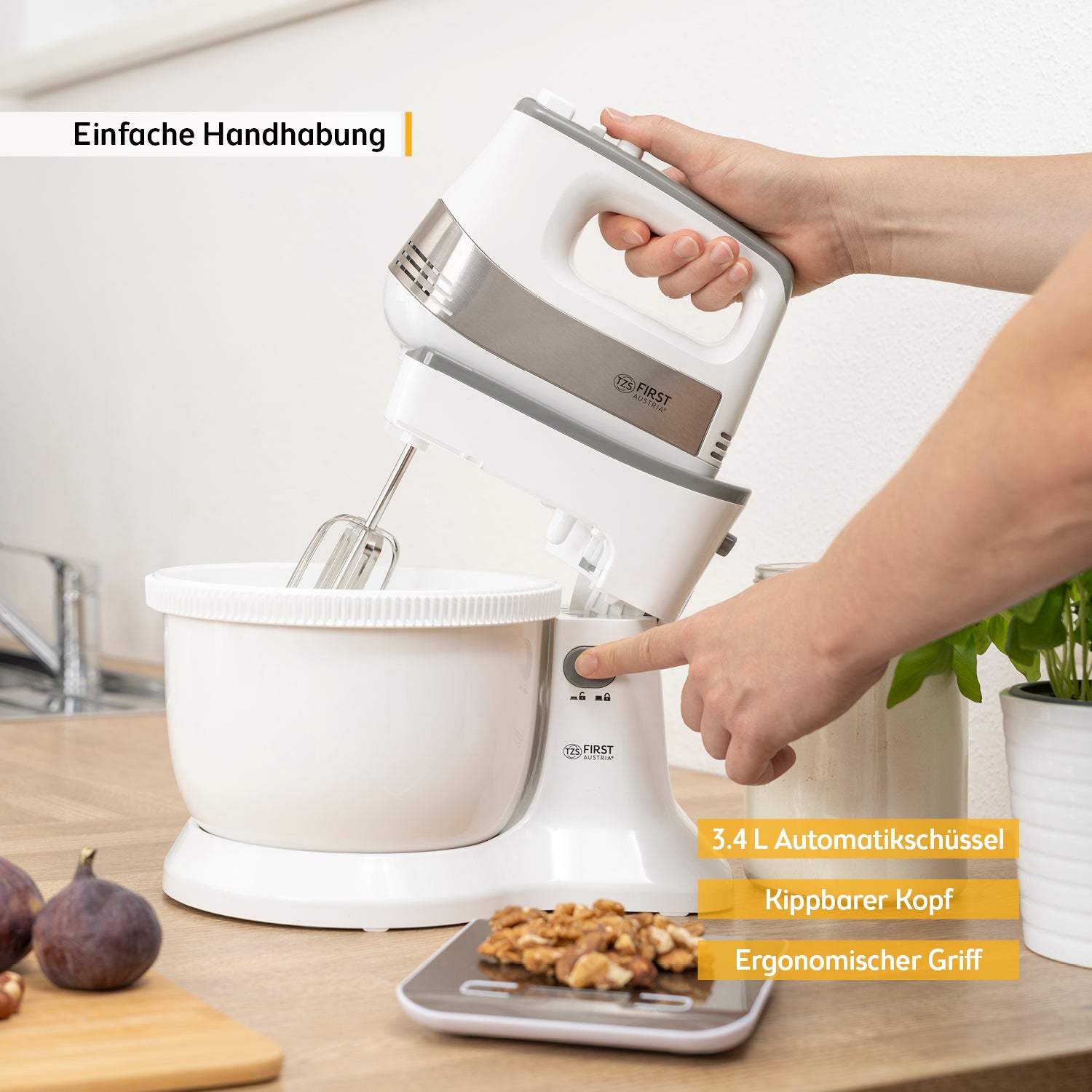 Kitchen and Dough Mixer with Bowl 3.5 L, 500 W