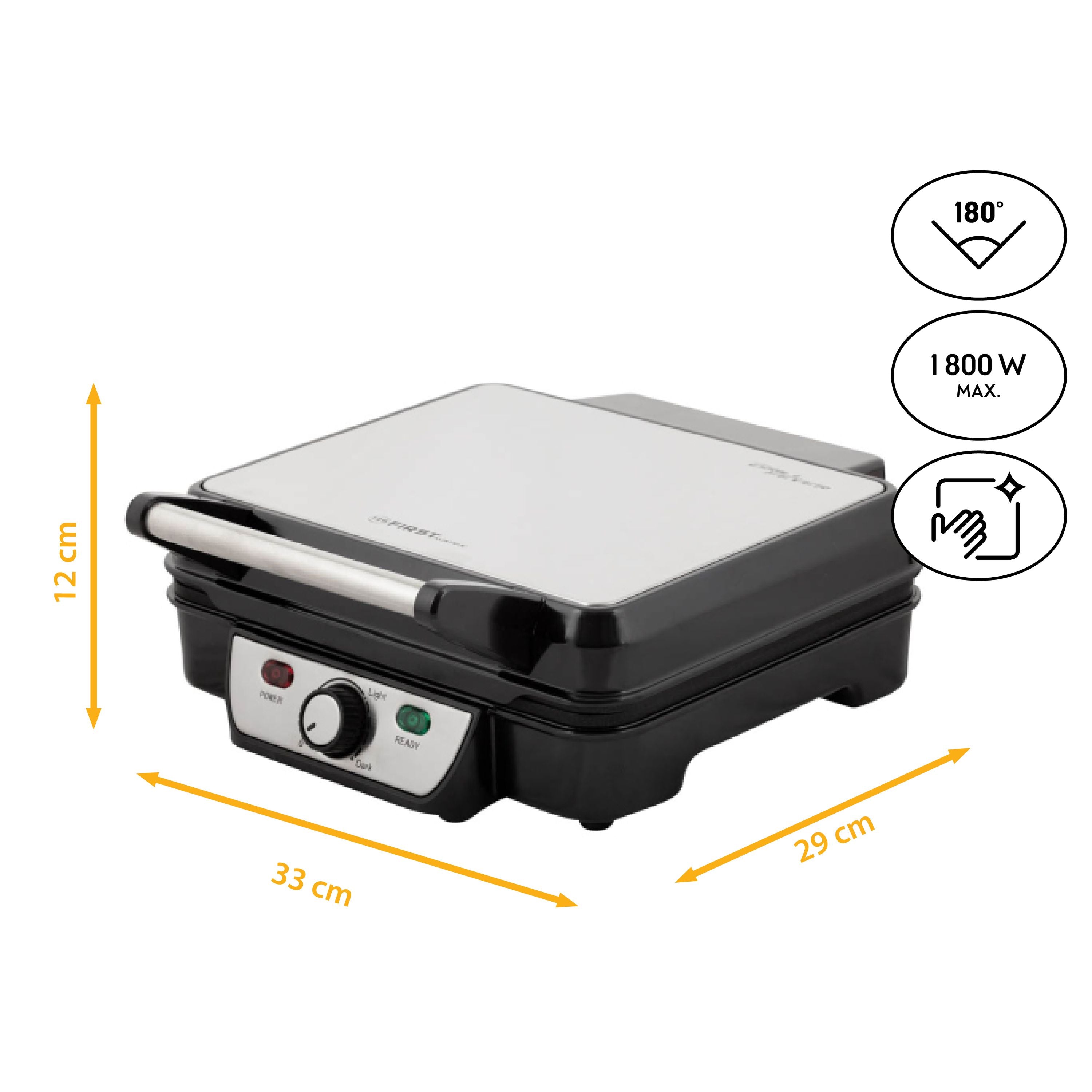 Table grill 1800 W, non-stick, 180° foldable