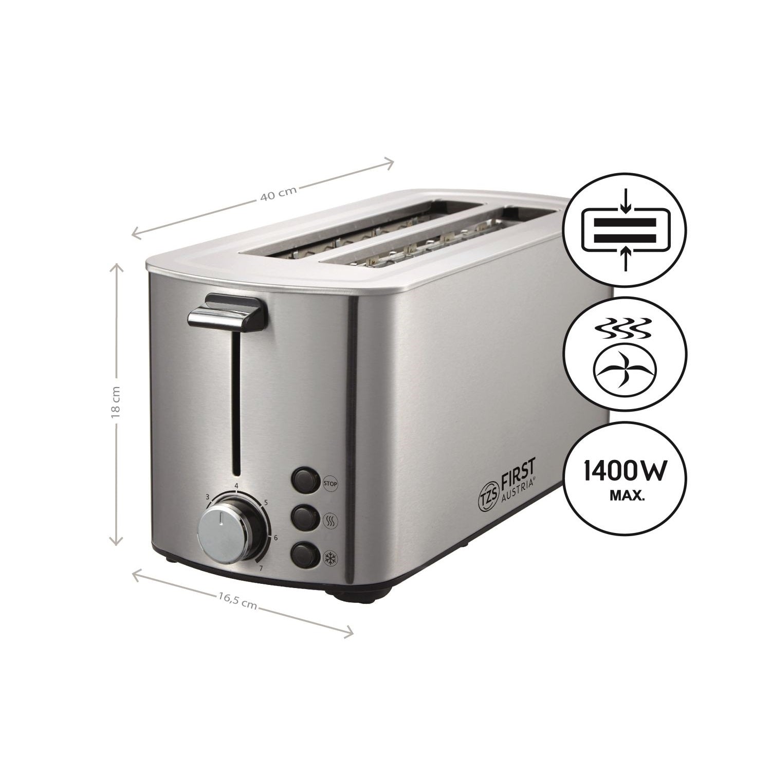 1400W - 4 Scheiben