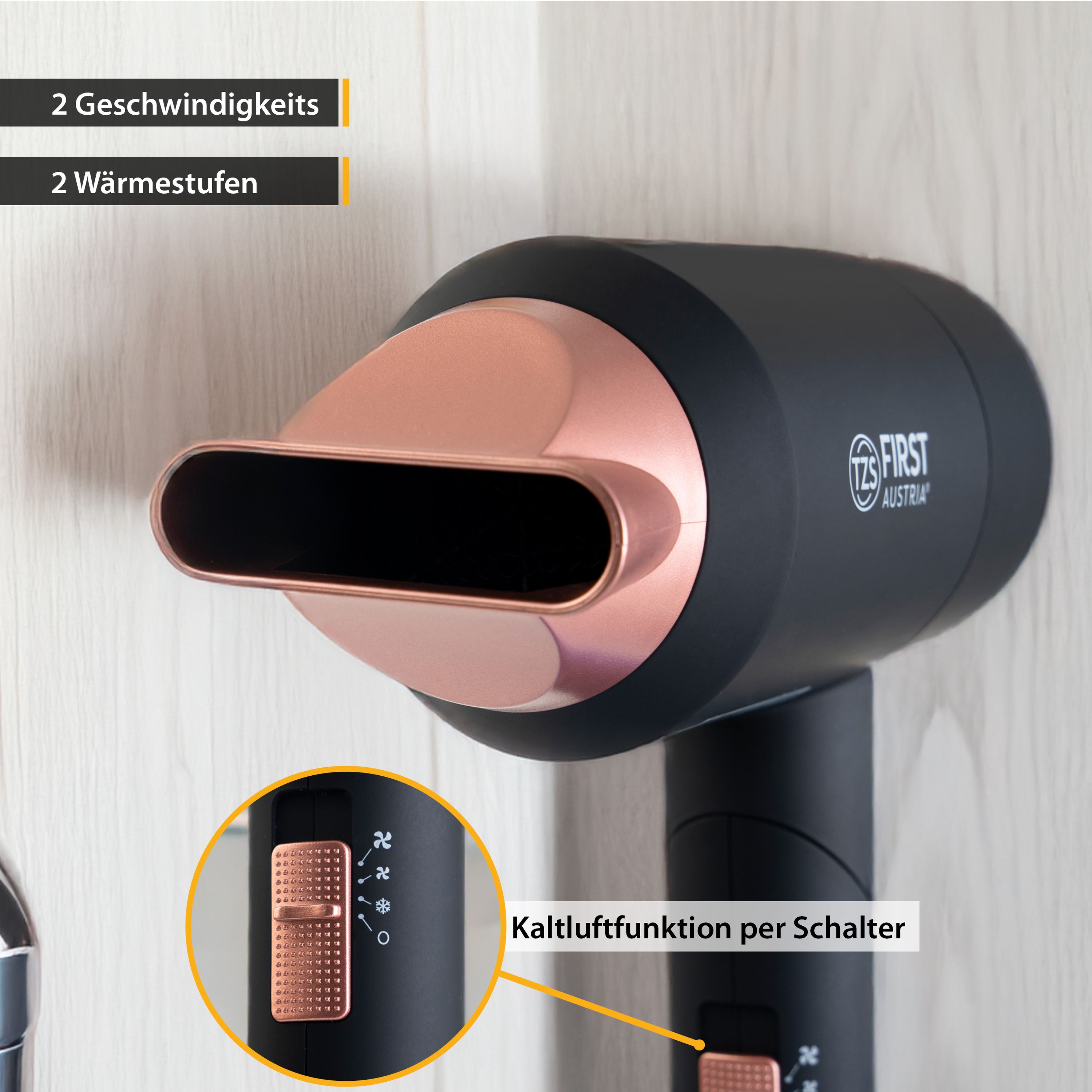 Travel Hair Dryer 450 g, Foldable Handle, Ionic Technology