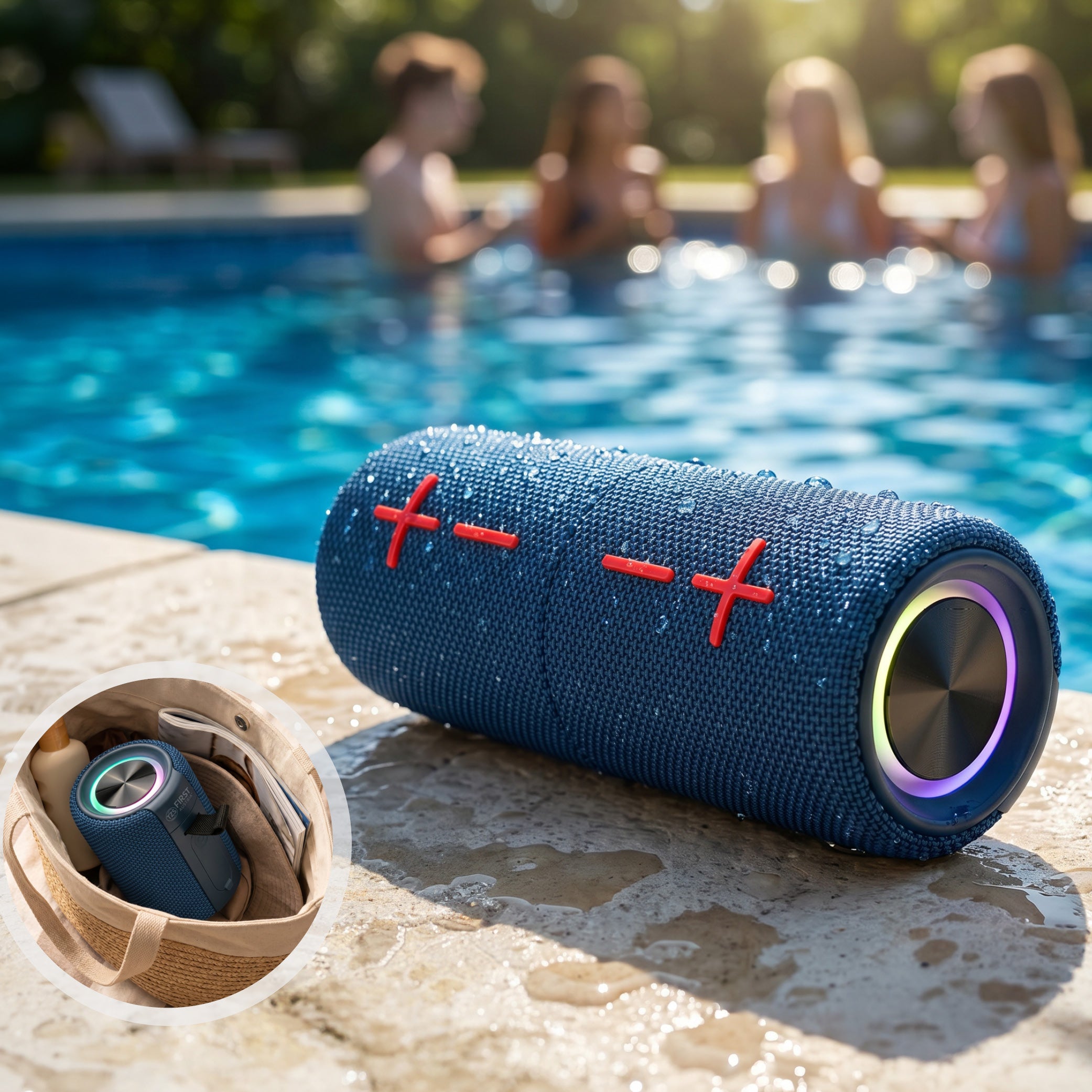 TWS Bluetooth-Lautsprecher, 2-in-1 Magnetsystem, IPX5 spritzwassergeschützt