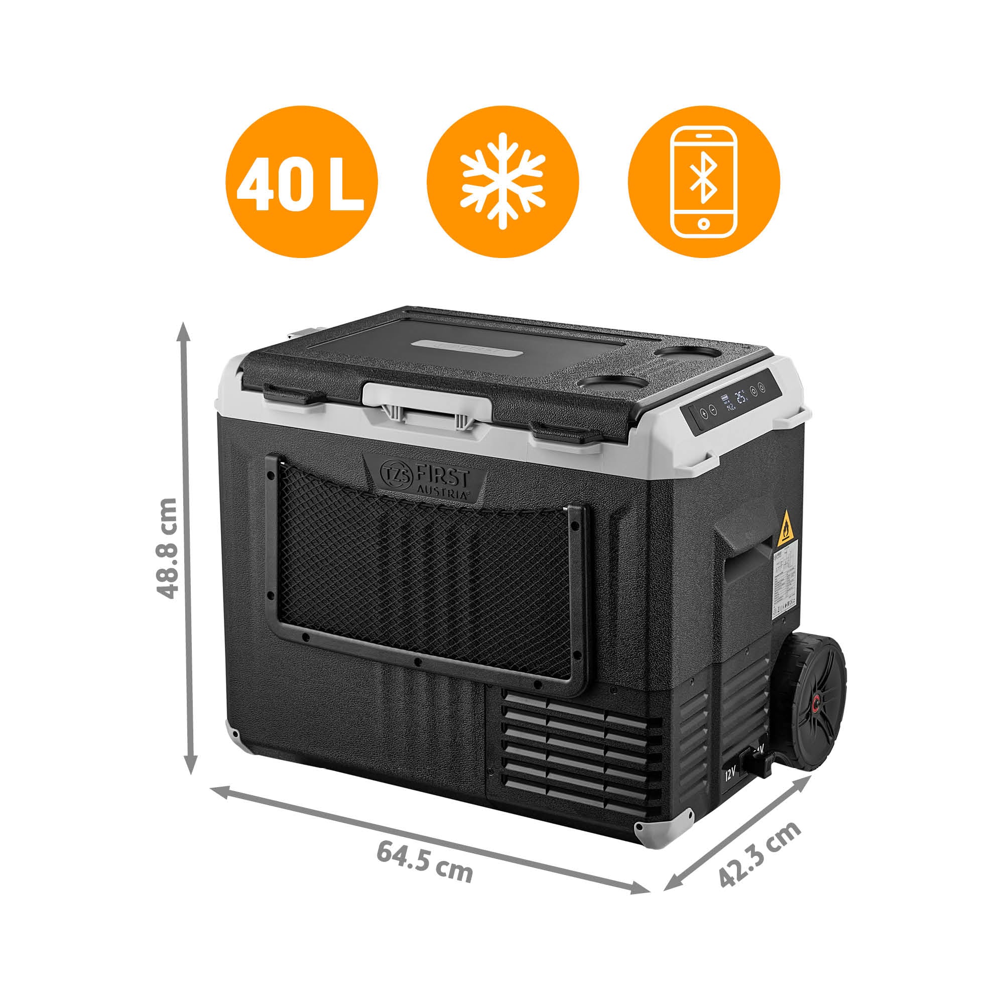 Kompressor-Kühlbox 40L, mit App-Steuerung, Trolleyfunktion