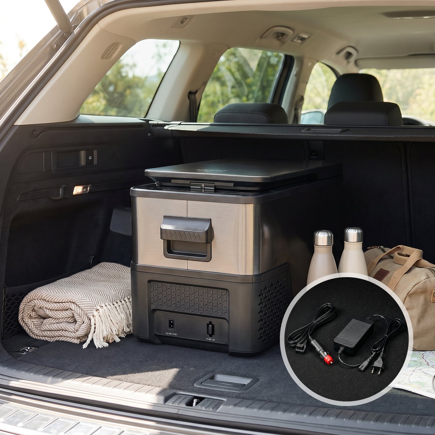 Kompressor-Kühlbox 27L, bis -20 °C, Dark Steel Anti-Fingerprint