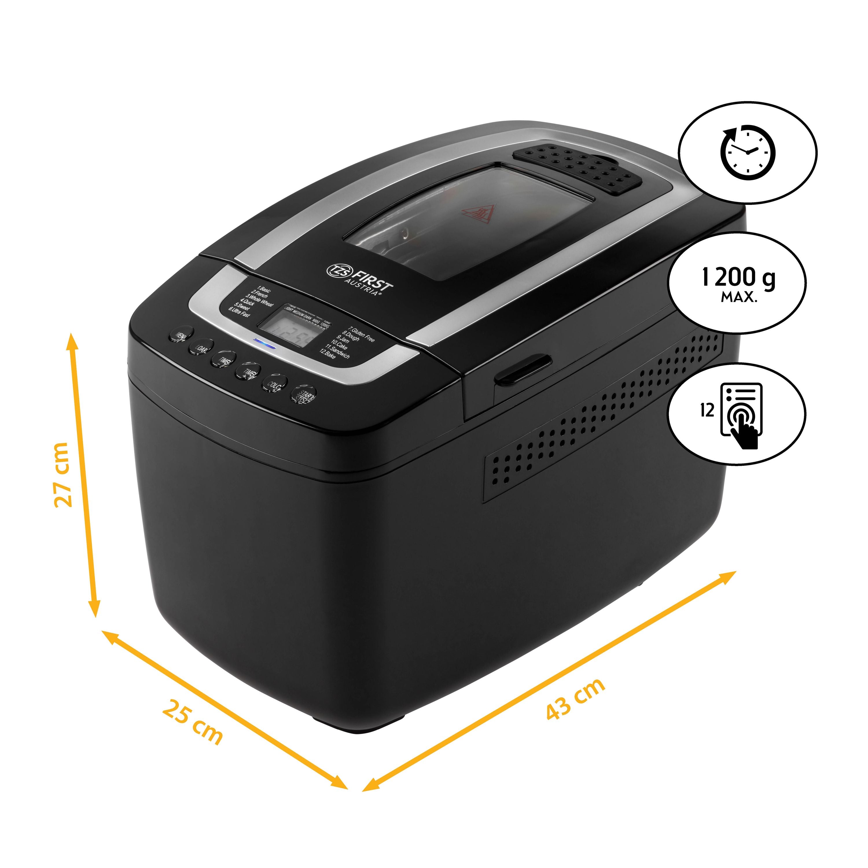 Bread Maker 900g, 13 Programs, Non-Stick Coating