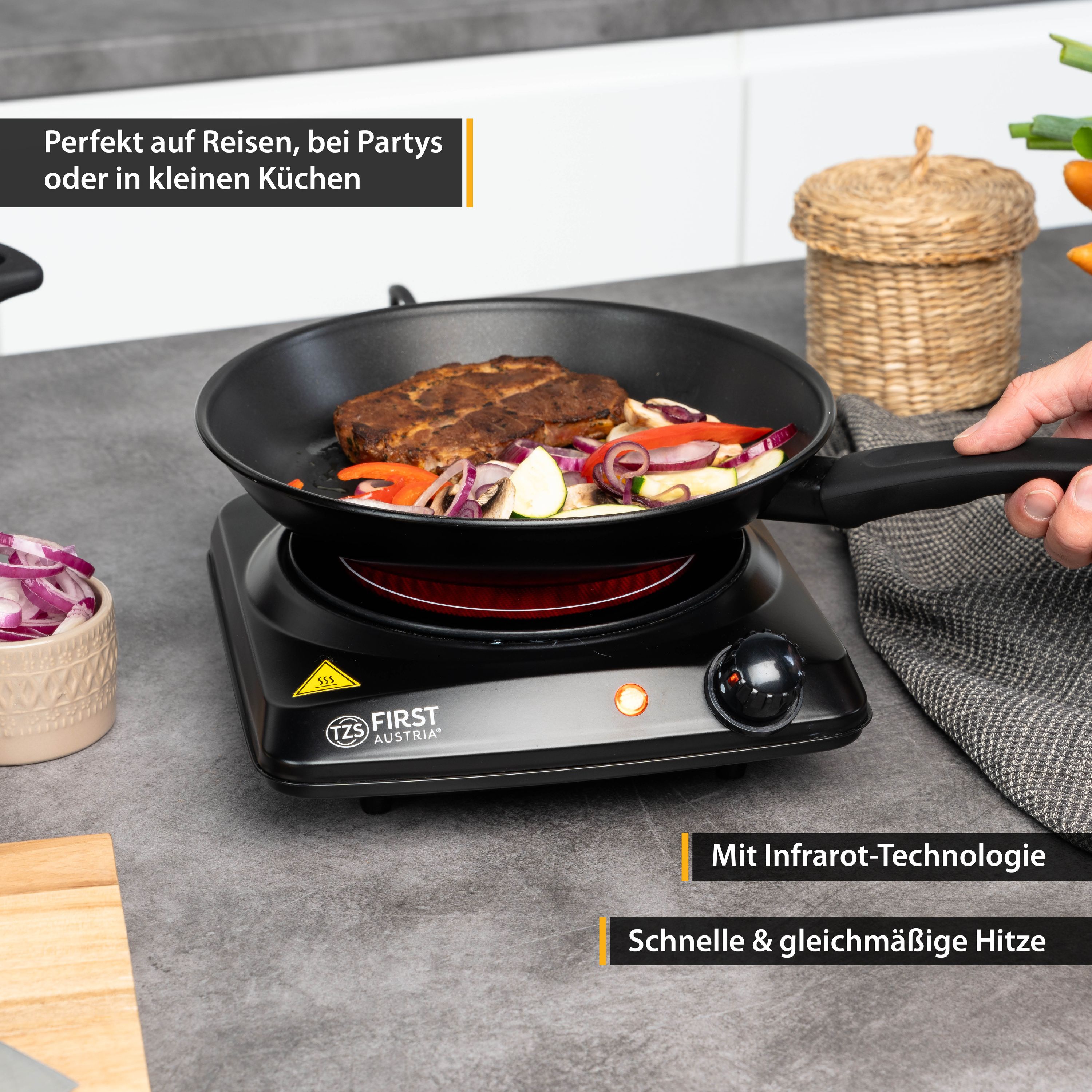 Infrared Hotplate 1200 W, Glass Ceramic, Stepless Thermostat