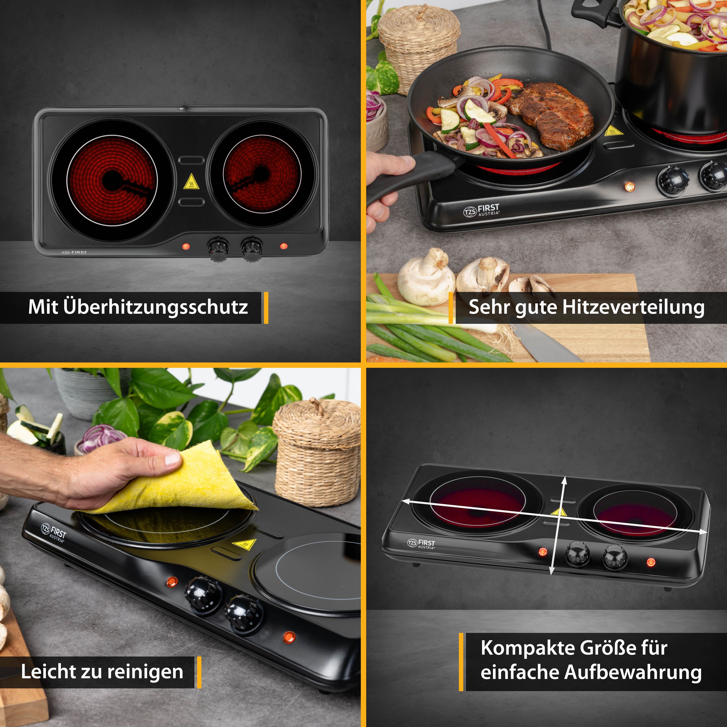 schwarz;Kochplatte