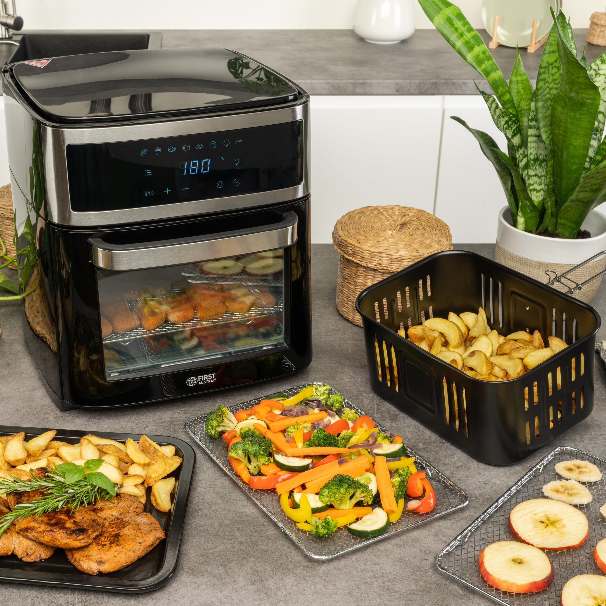 Air Fryer Oven 13 L, 8 Programs, with Rotisserie Spit