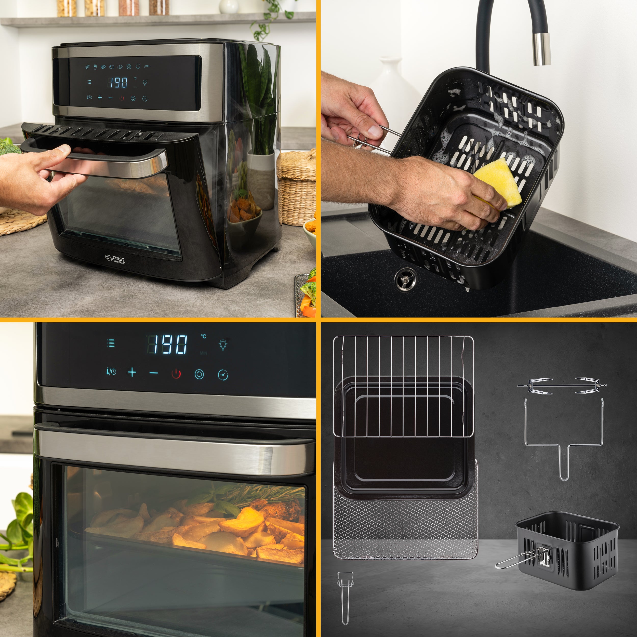 Air Fryer Oven 13 L, 8 Programs, with Rotisserie Spit