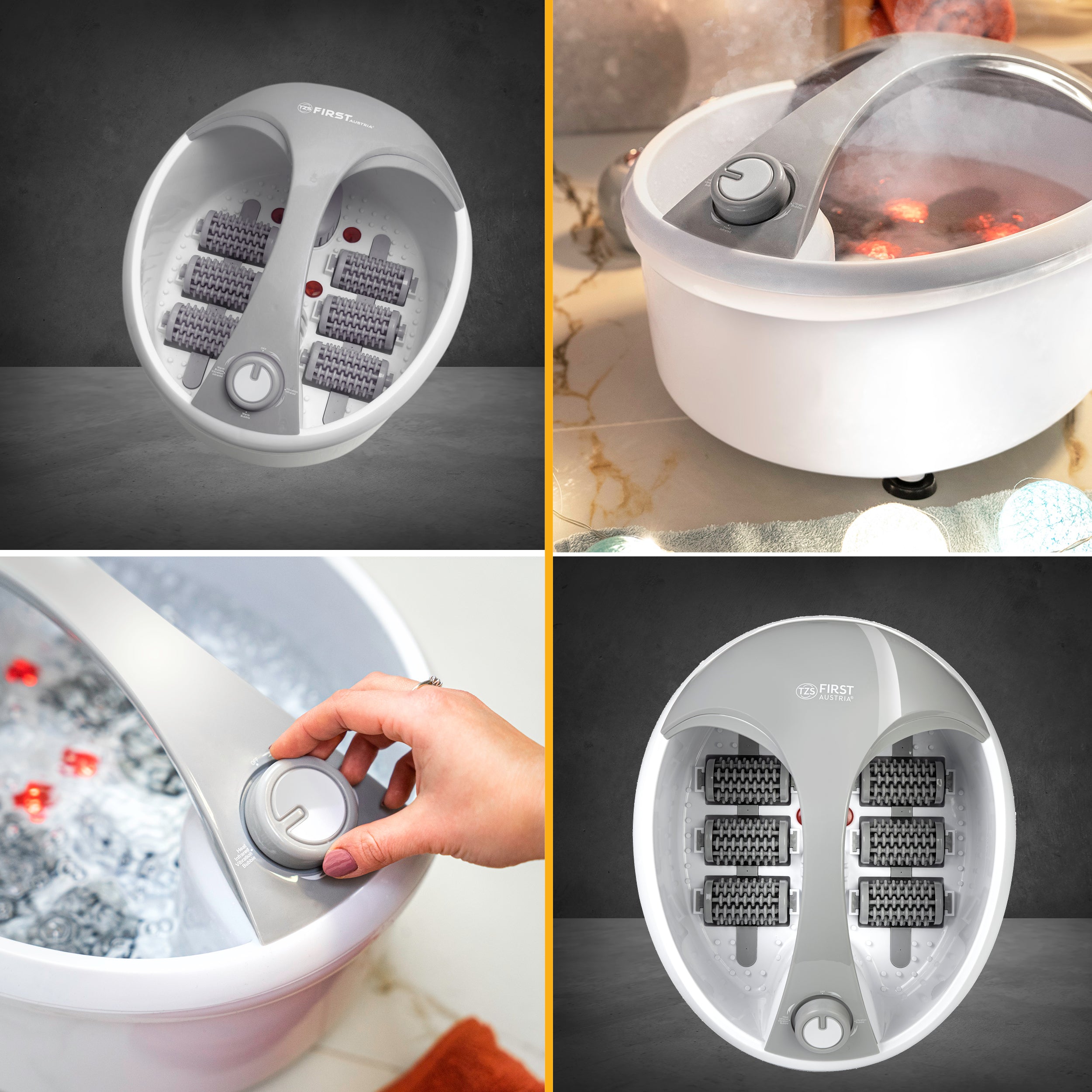 Foot spa, vibration massage, bubble massage
