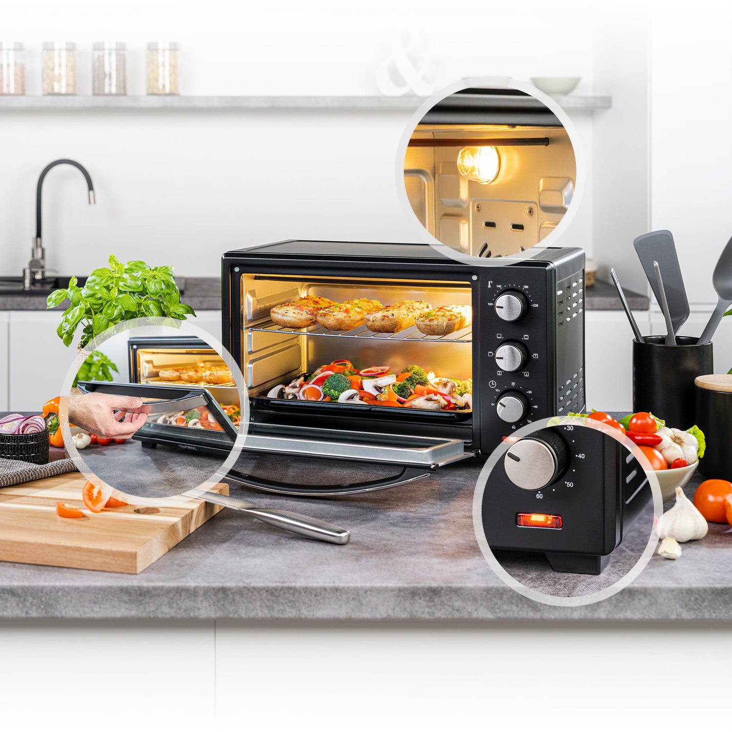 Mini Oven 20 L, with Convection, Space-Saving