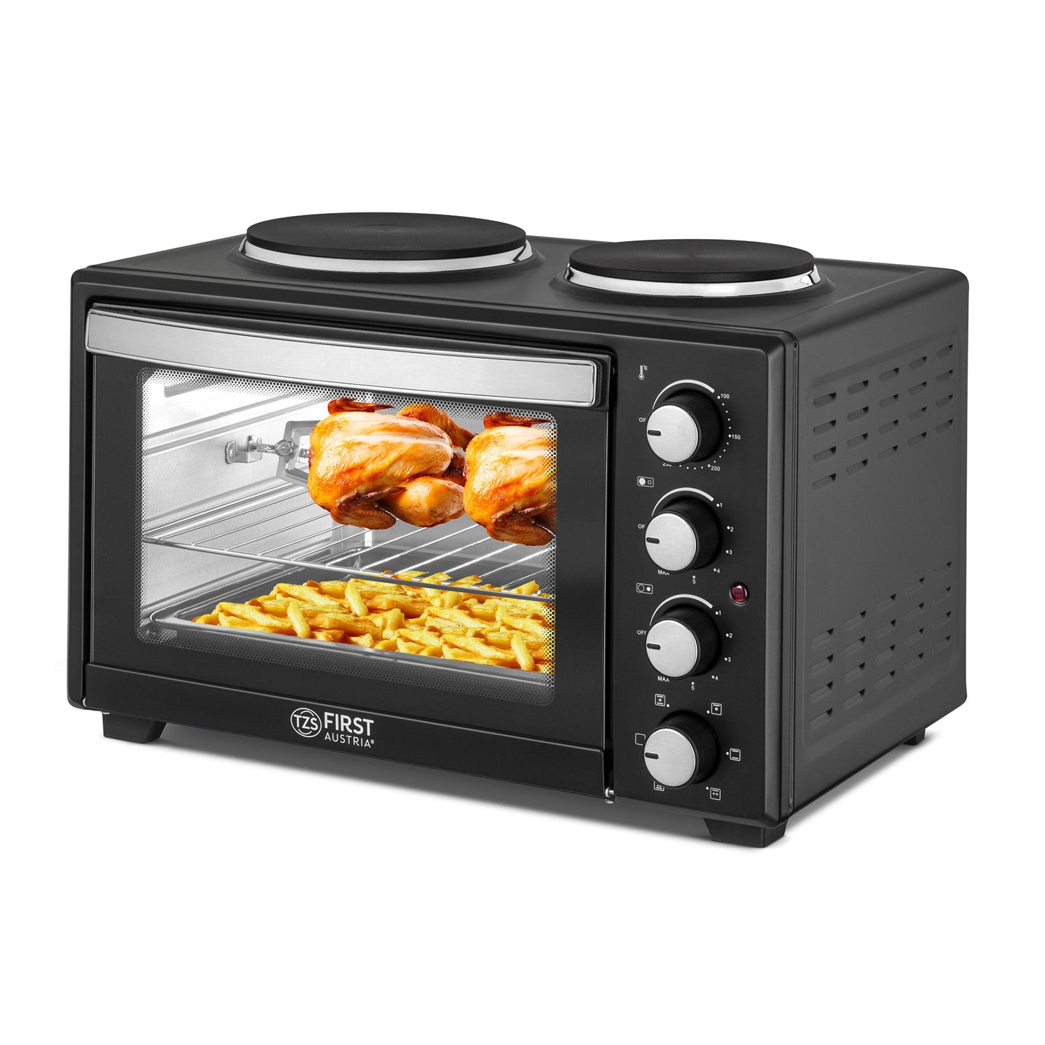 Mini-Backofen 30L, mit Kochplatten, Umluft