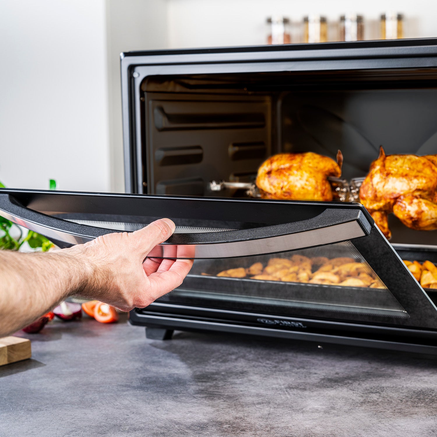 Mini-Backofen 60L, mit Umluft, Drehspieß
