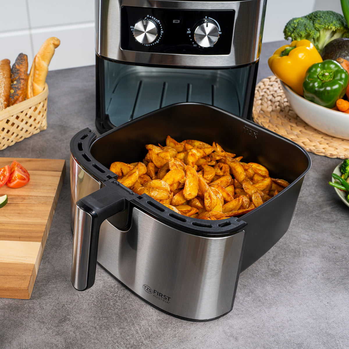 Heißluftfritteuse 8 L, mechanische Steuerung, 1700 W