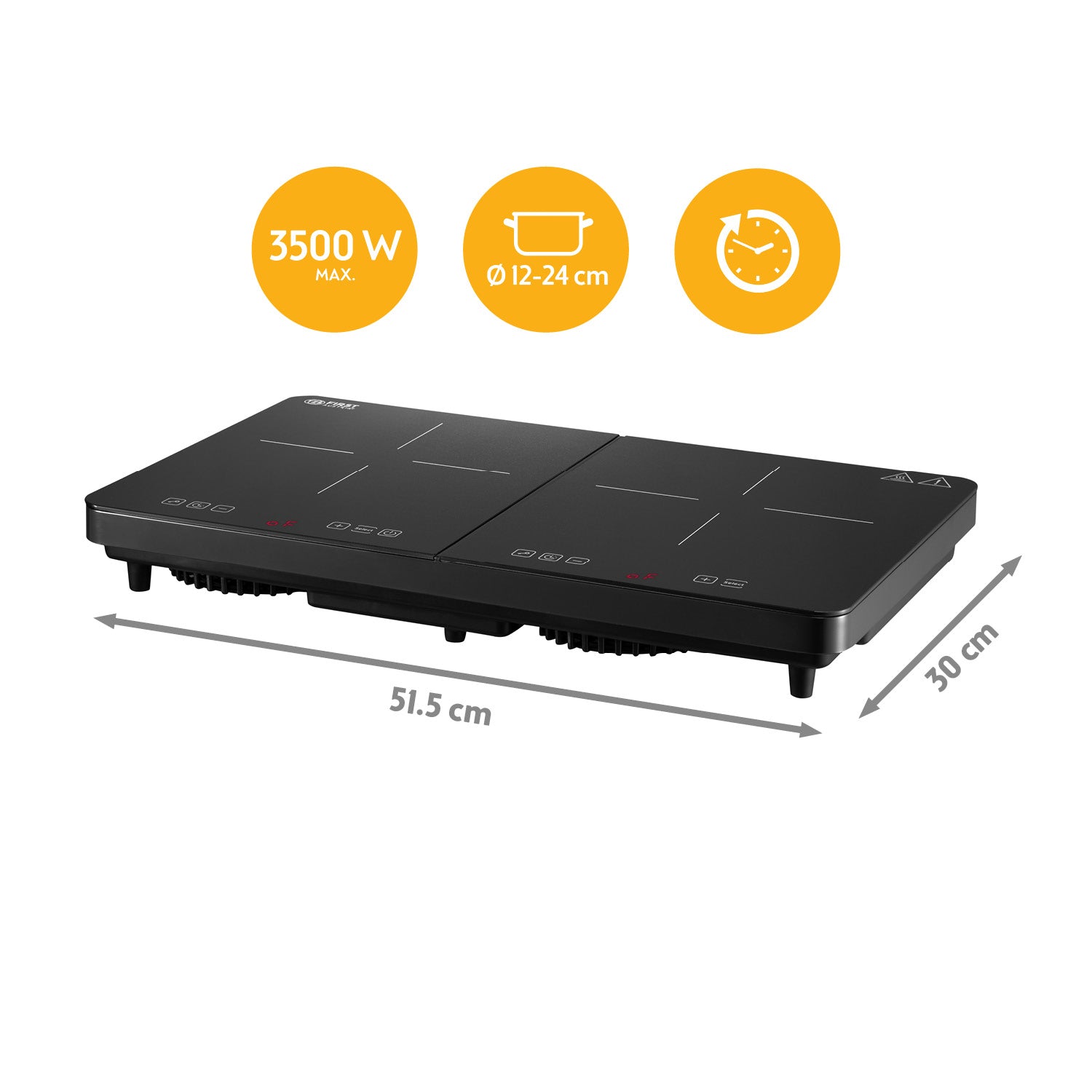 Double Induction Hotplate 3500 W, Touch Control, with Timer