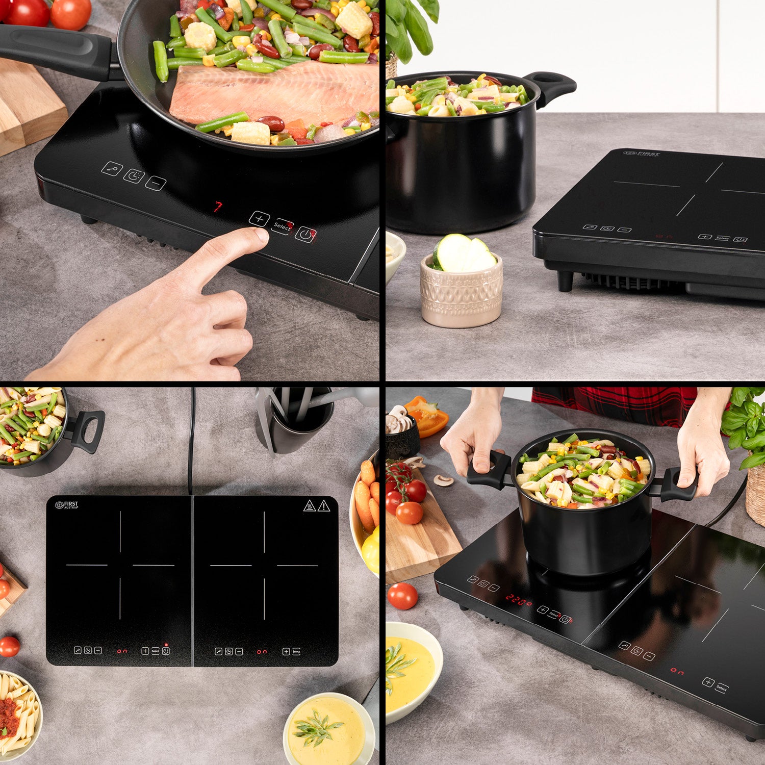 Double Induction Hotplate 3500 W, Touch Control, with Timer