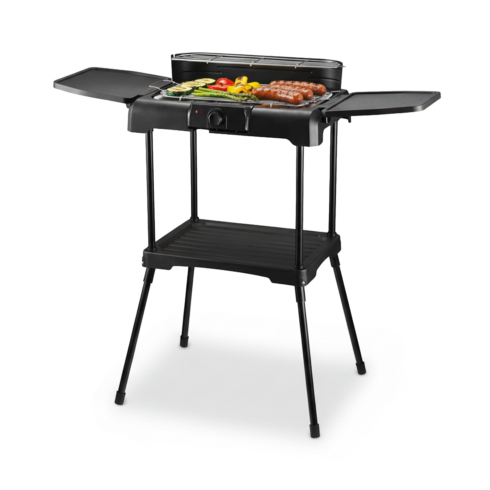 Standgrill, 2200W, mit Windschutz & Ablage