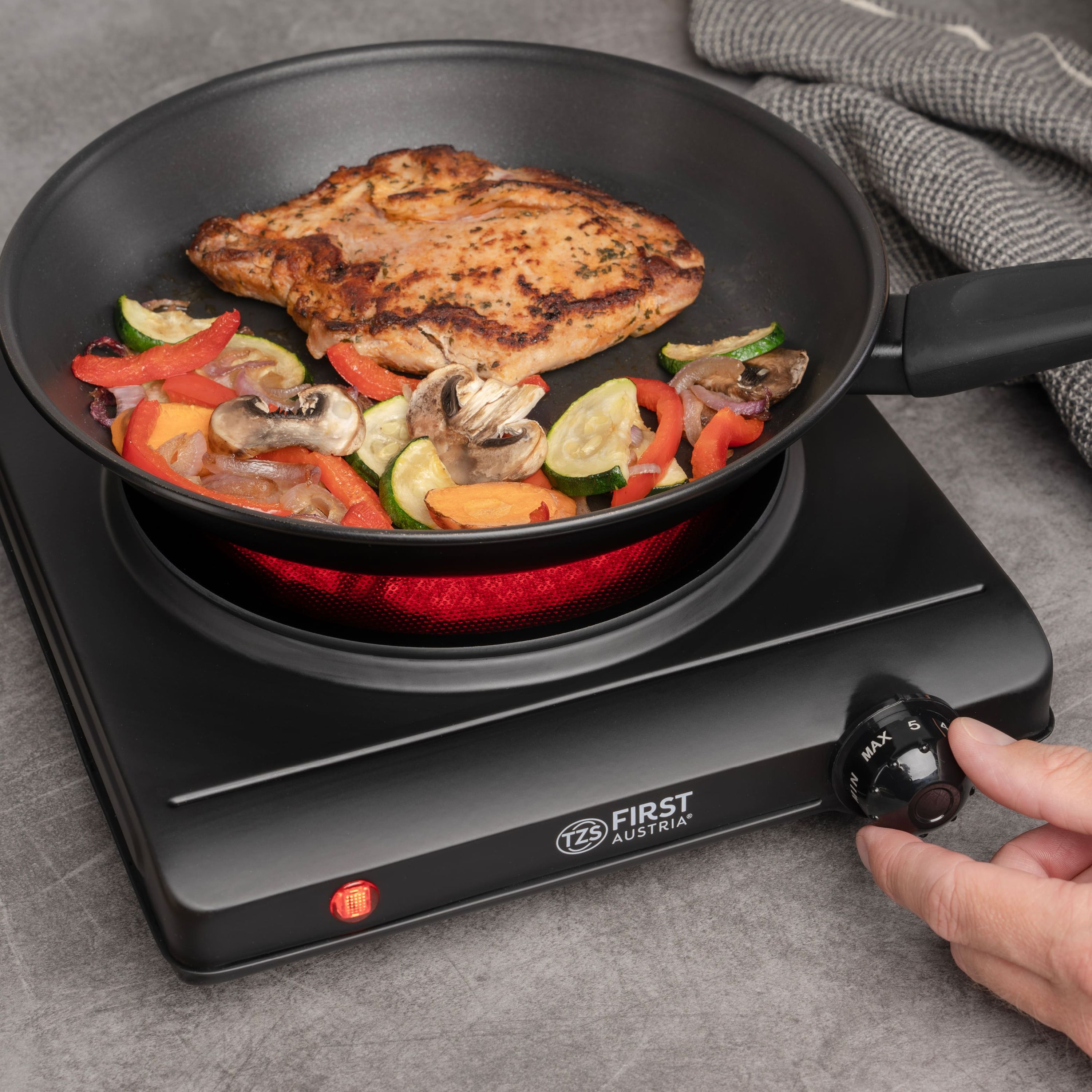 Infrared Hotplate 1250 W, Glass Ceramic, Stepless Temperature