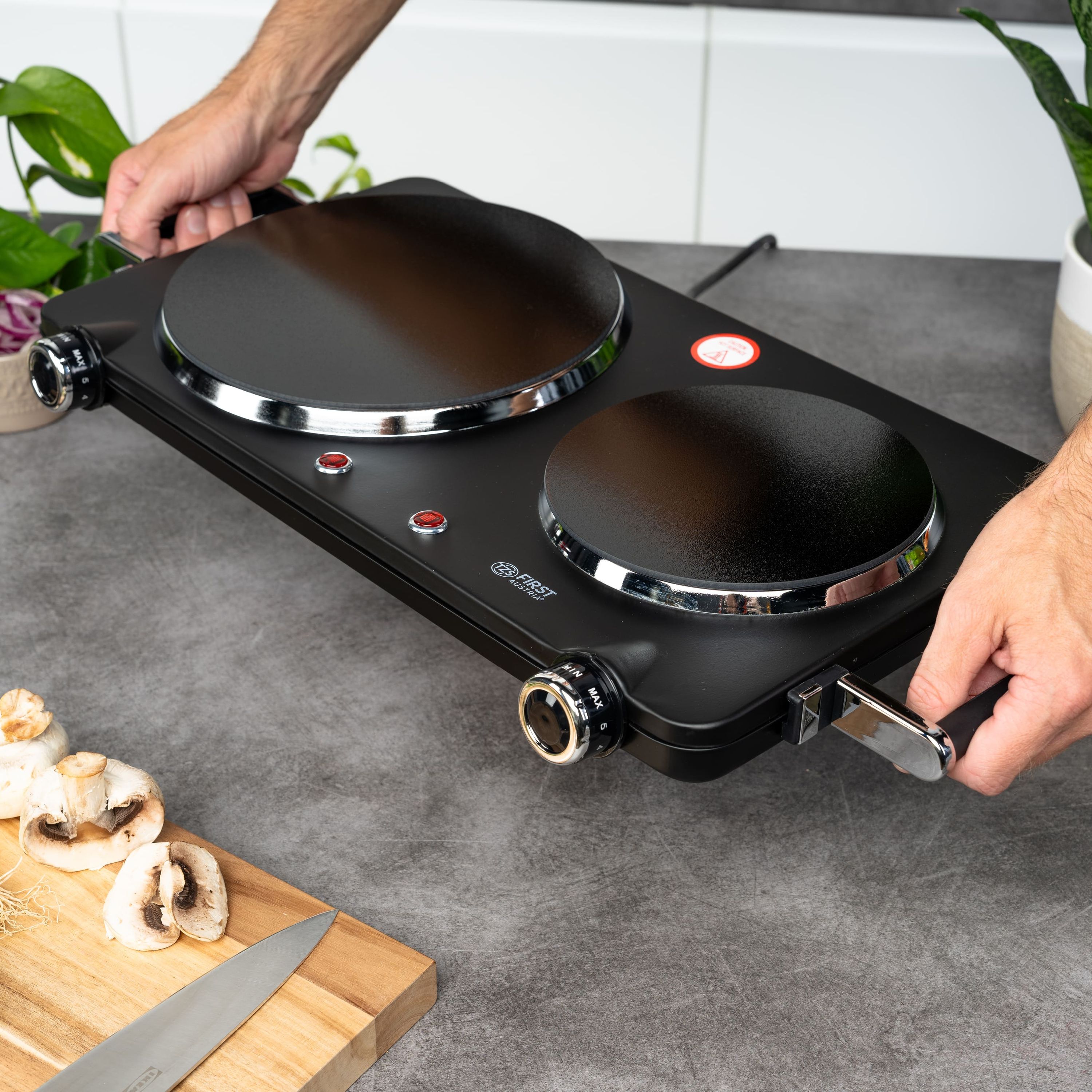 Double Infrared Hotplate 2500 W, Glass Ceramic, 22/16.5 cm