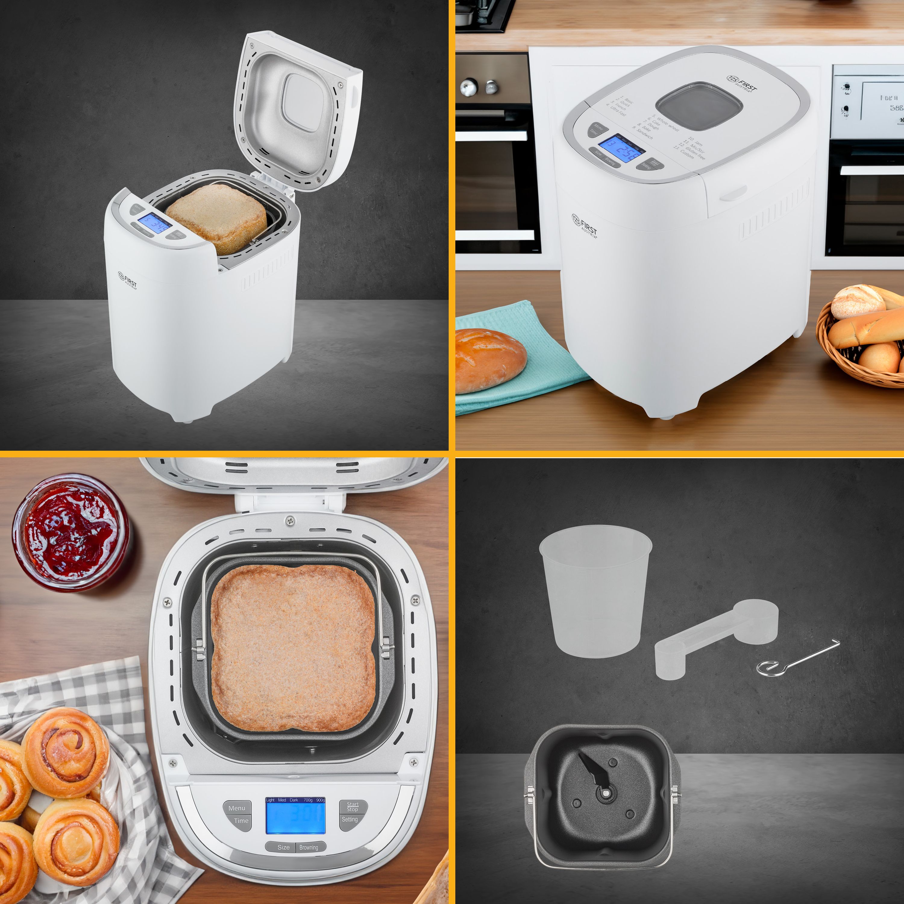 Bread Maker 900g, 13 Programs, Non-Stick Coating