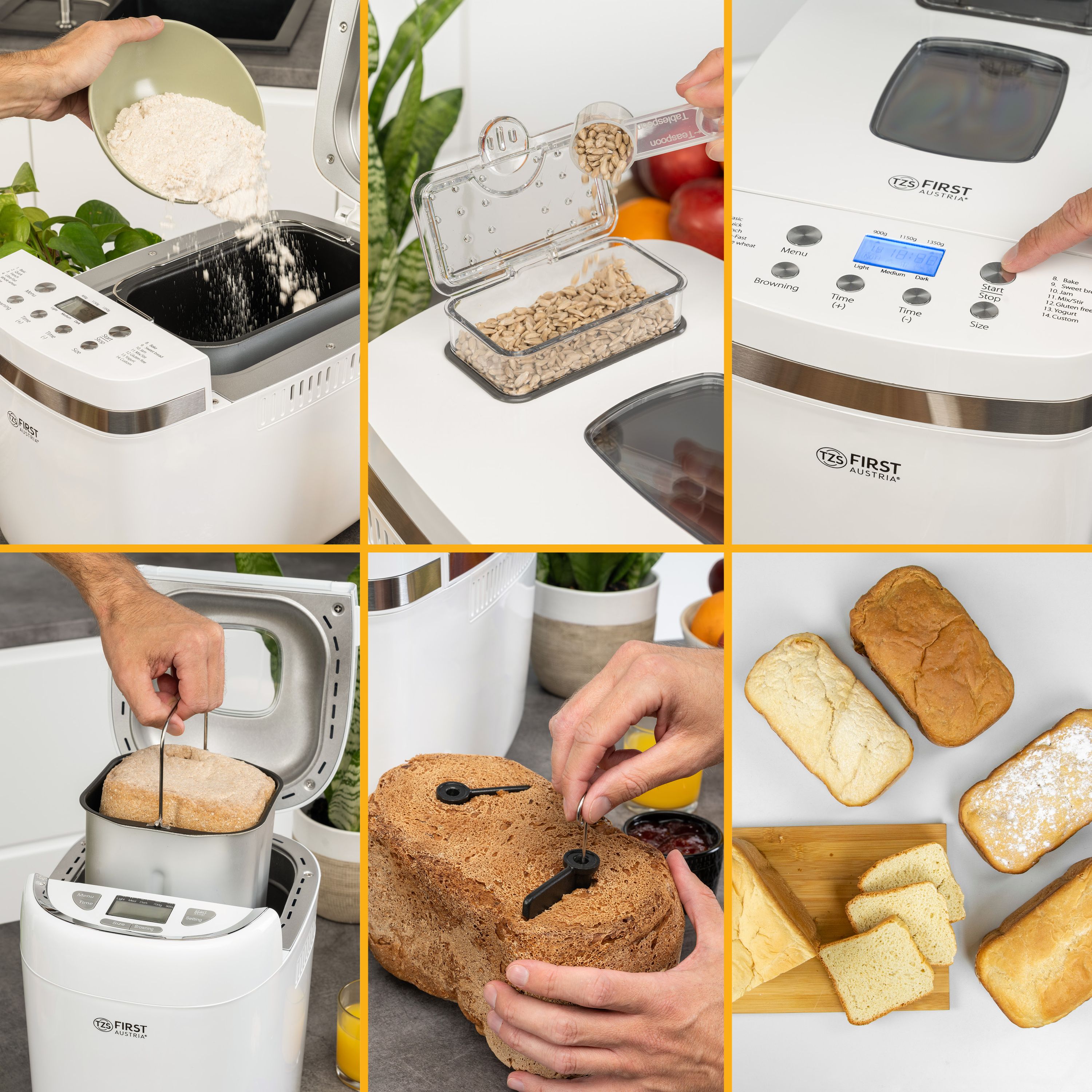 Bread Maker 900–1350 g, 14 Programs, Ingredient Dispenser